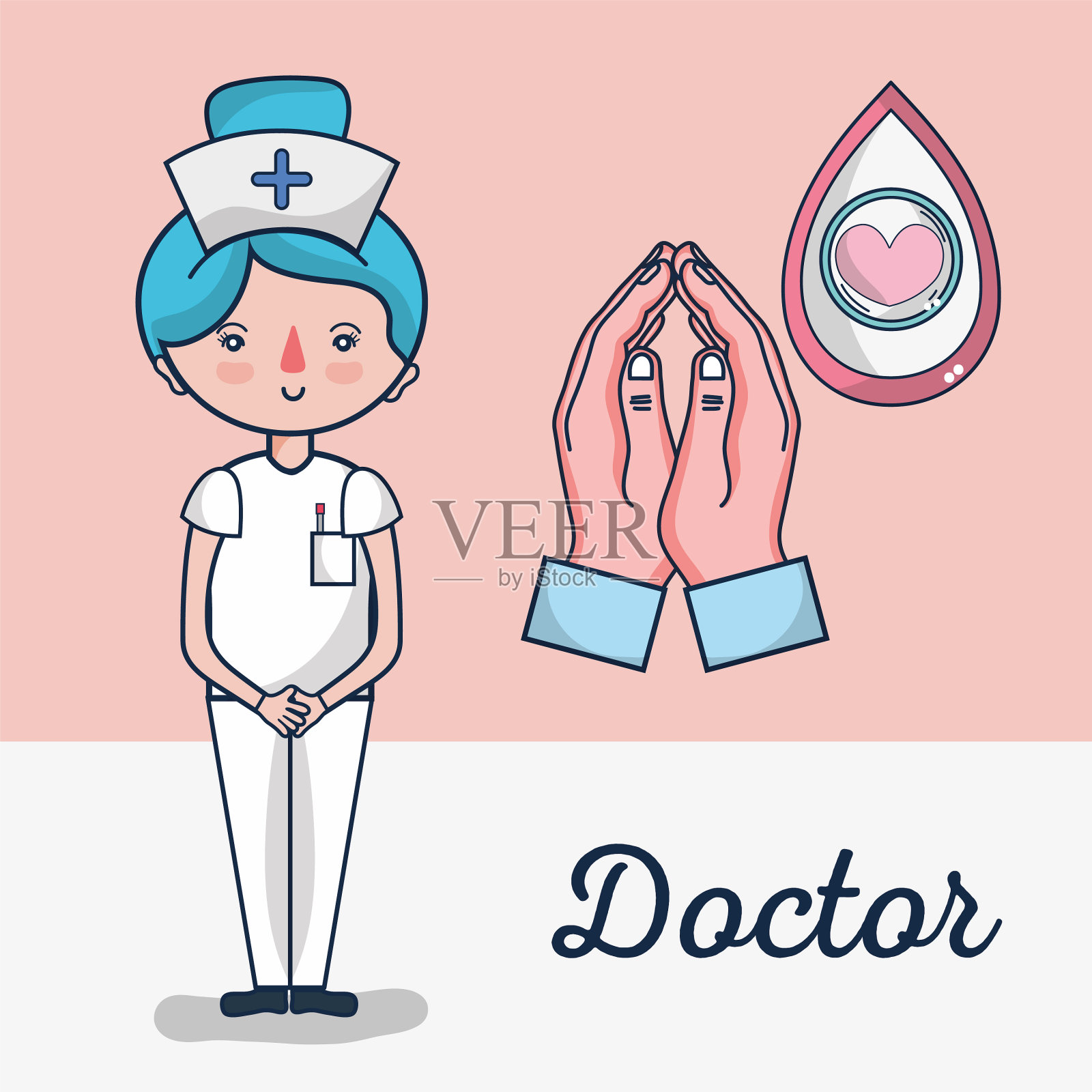 献血卡通插画图片素材