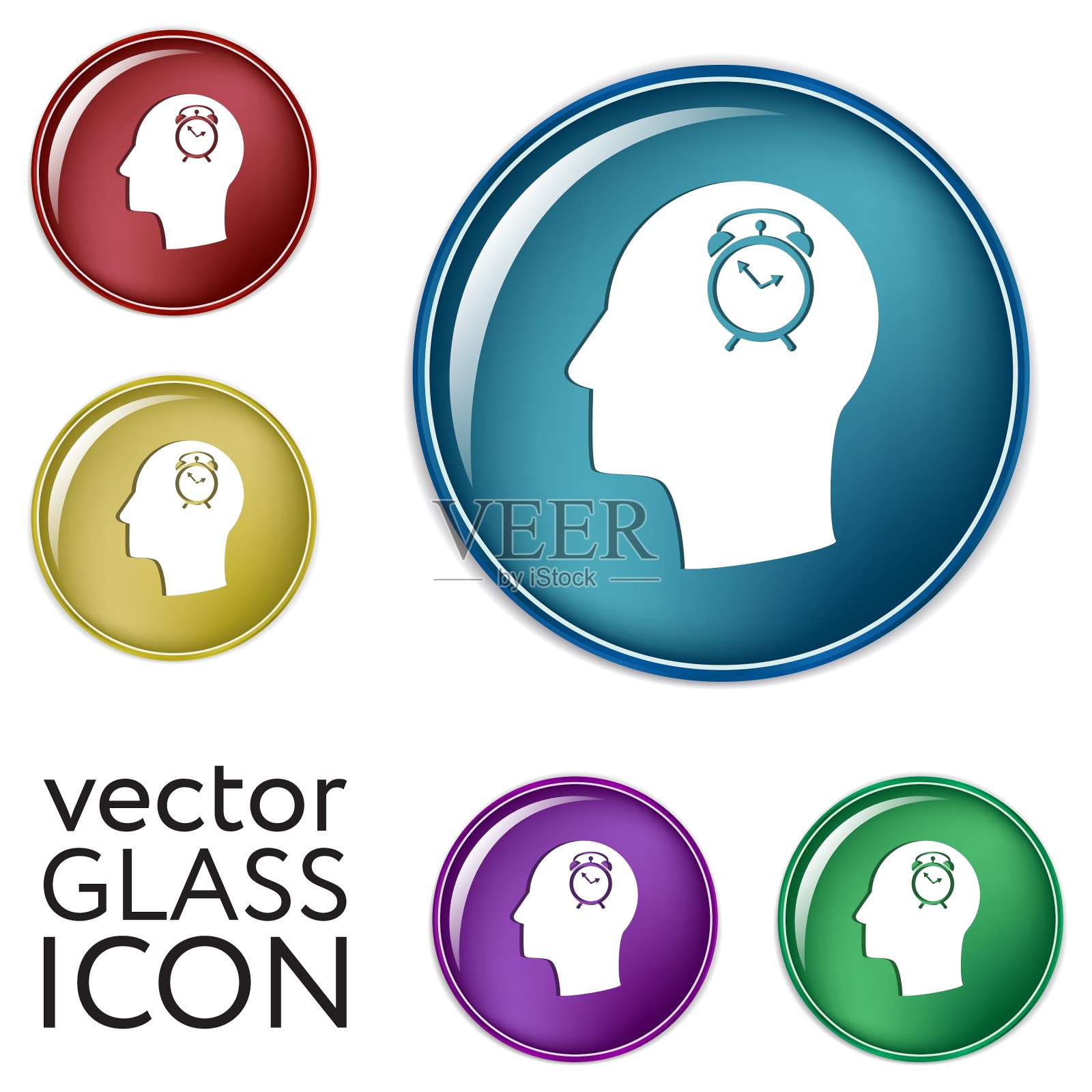 偶像头认为剪影人和他的思想图标素材