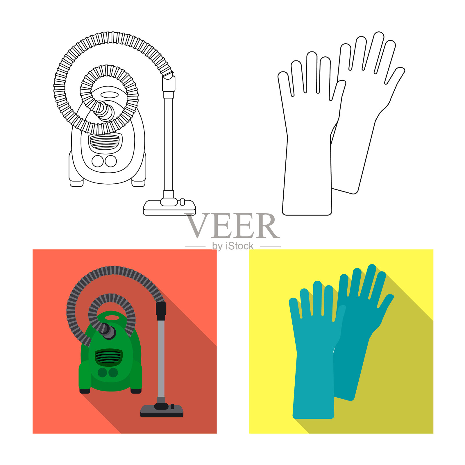 清洁和服务标志插画图片素材