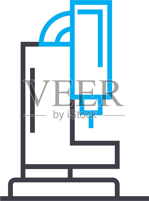 工业机器线性图标概念工业设计元素图片