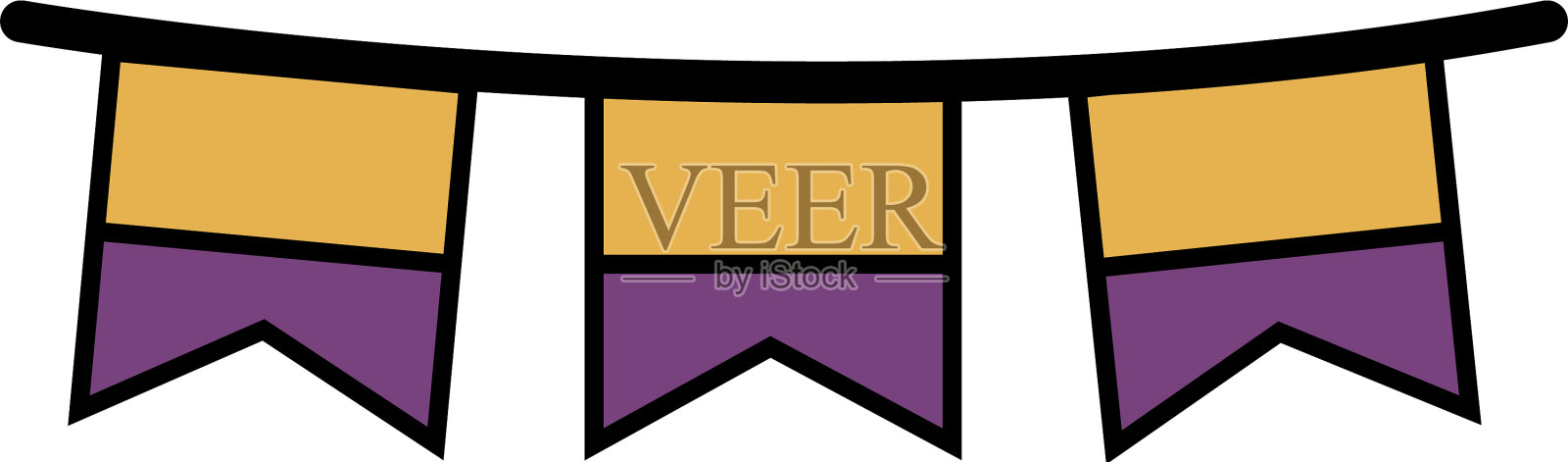 装饰锦旗图标插画图片素材