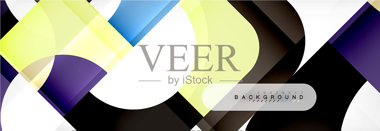 几何方块抽象横幅插画图片素材