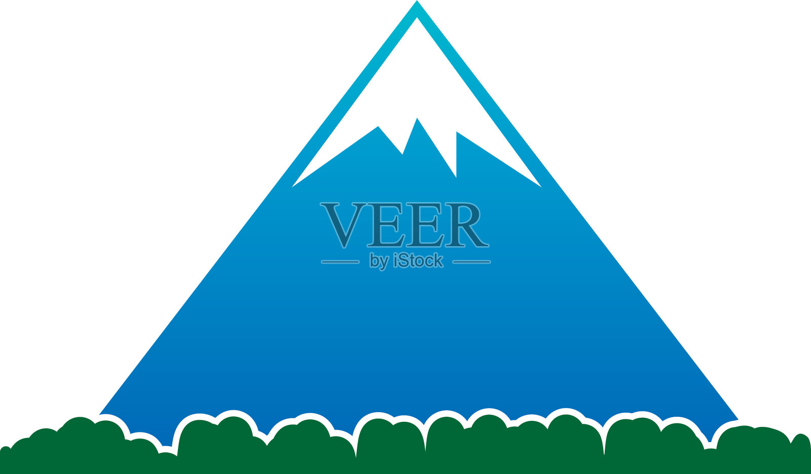 山岳自然标志设计模板设计元素图片