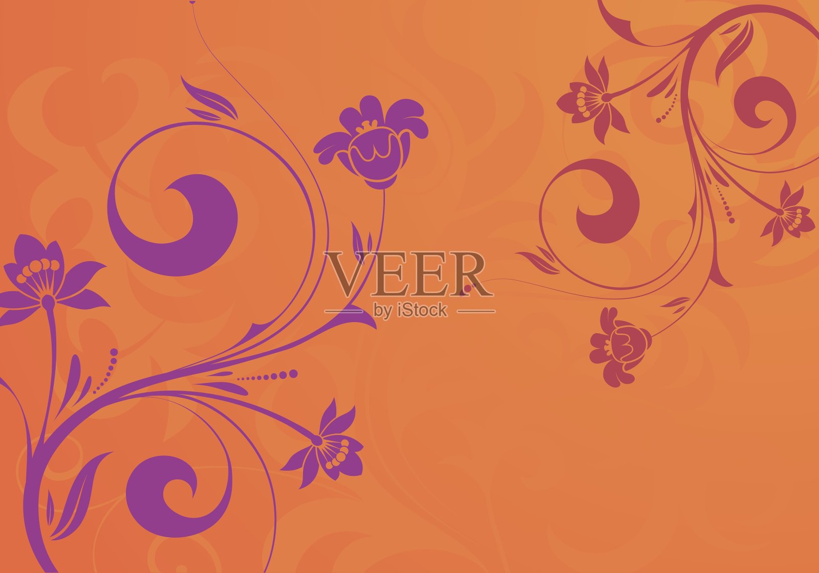 花的背景插画图片素材