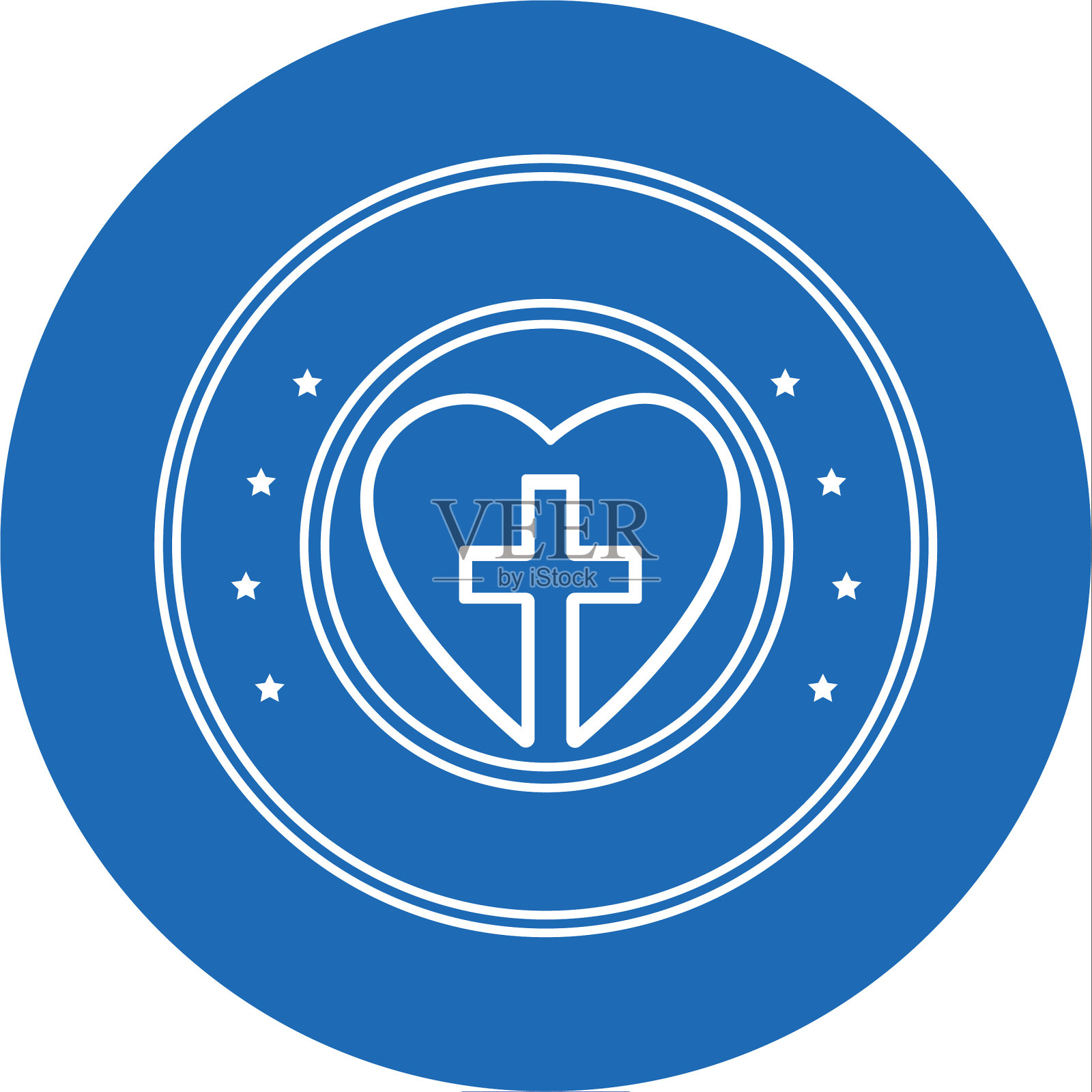 基督教的十字架图标插画图片素材