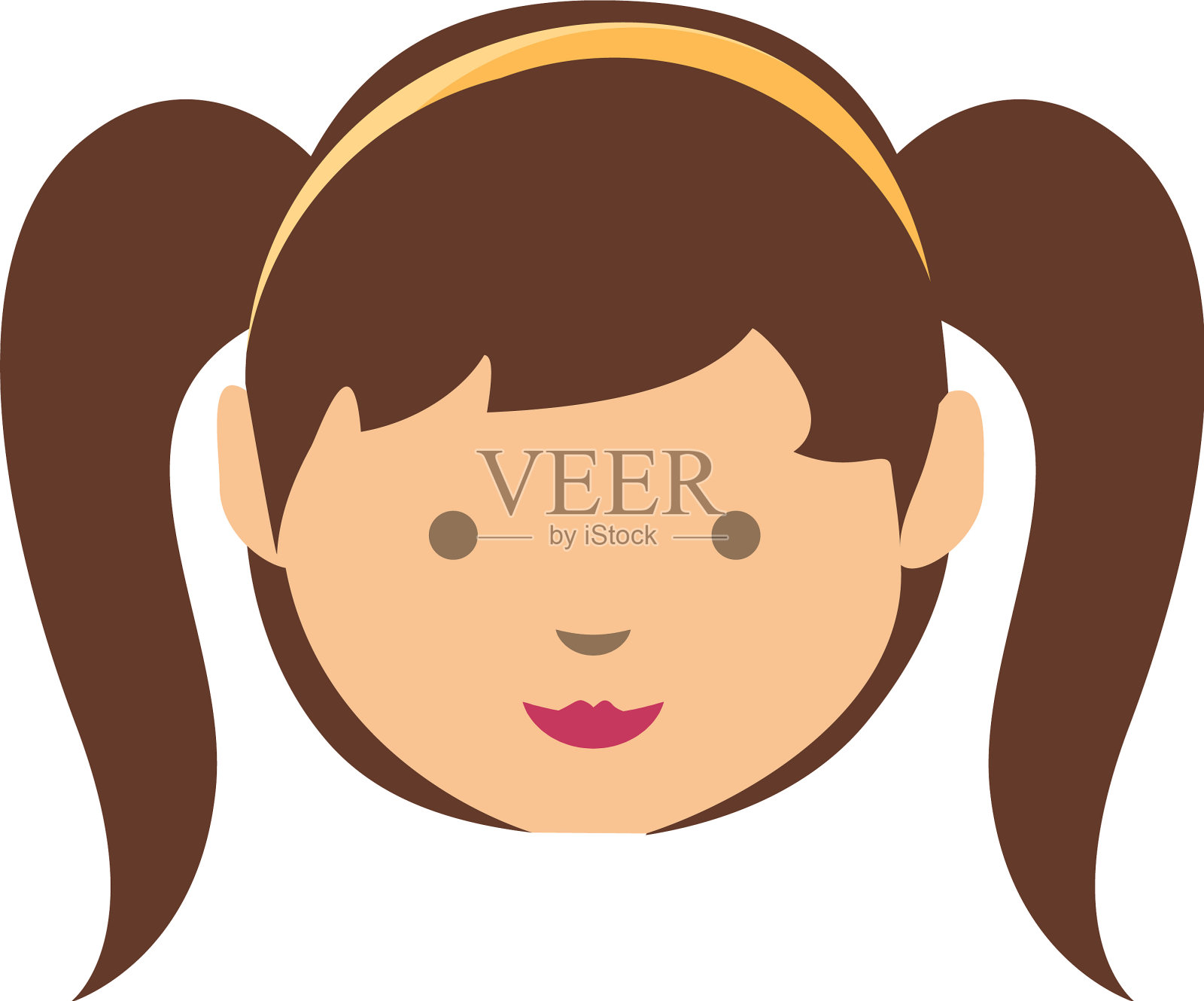 卡通女孩偶像形象设计元素图片