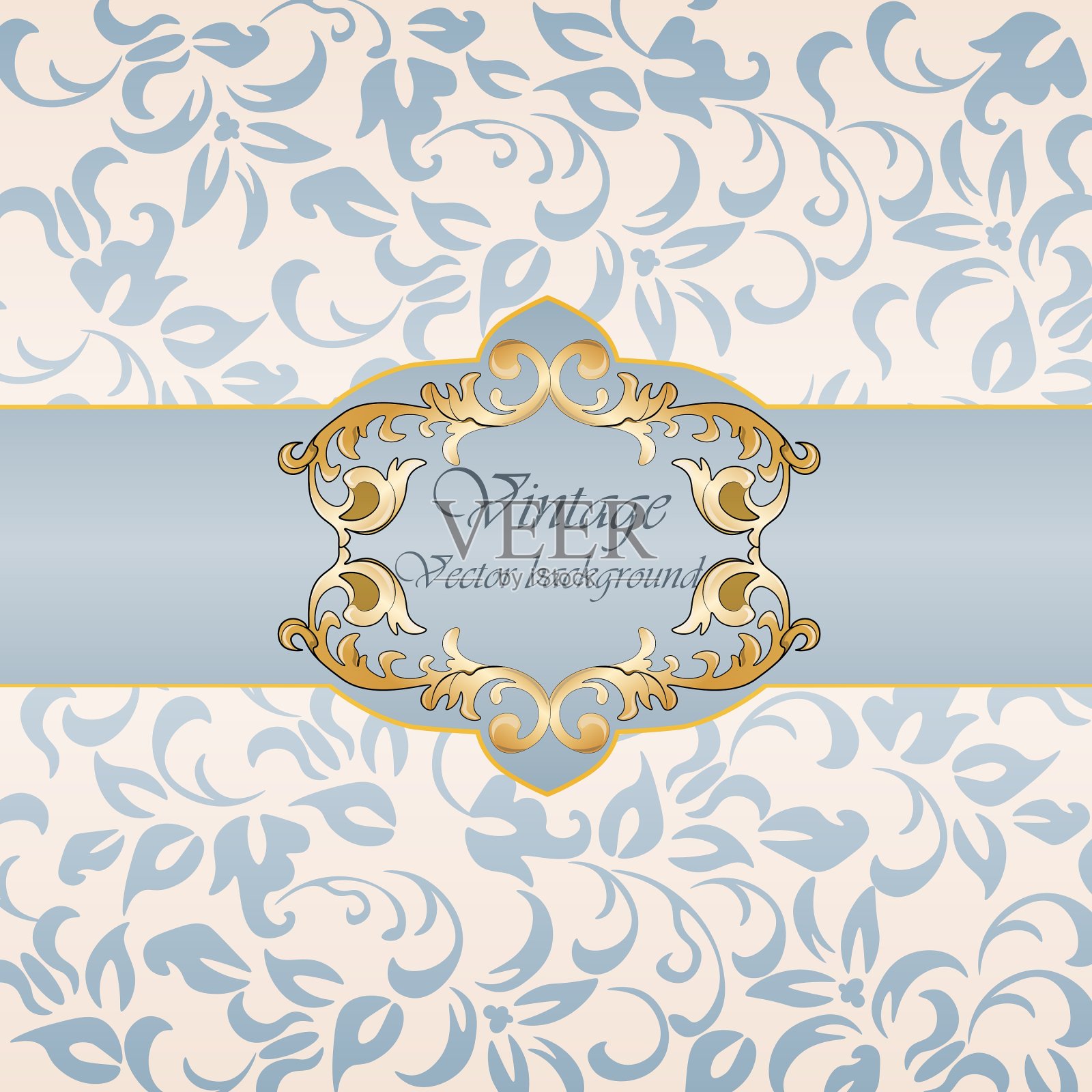 复古的背景与经典的装饰插画图片素材