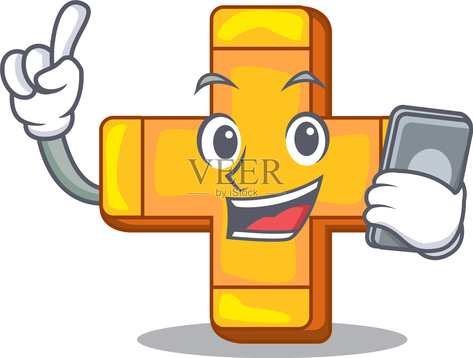 用电话字符线画符号加号设计元素图片