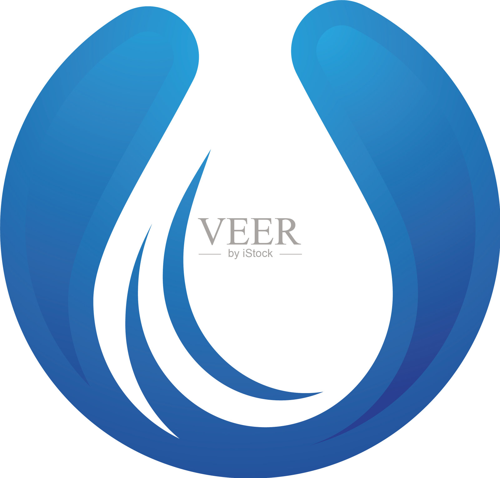 水滴标志模板设计元素图片