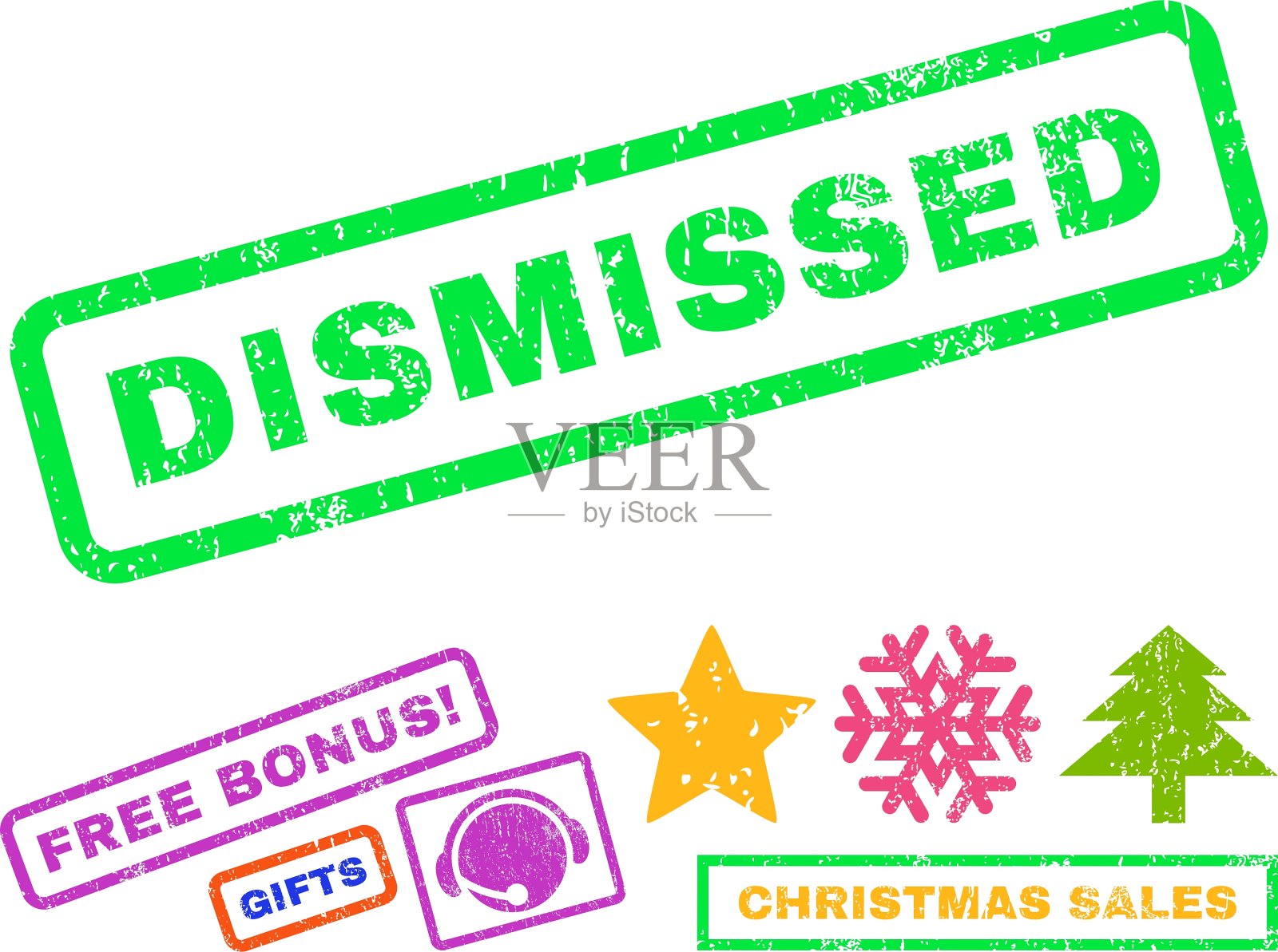 驳回了橡皮图章设计元素图片