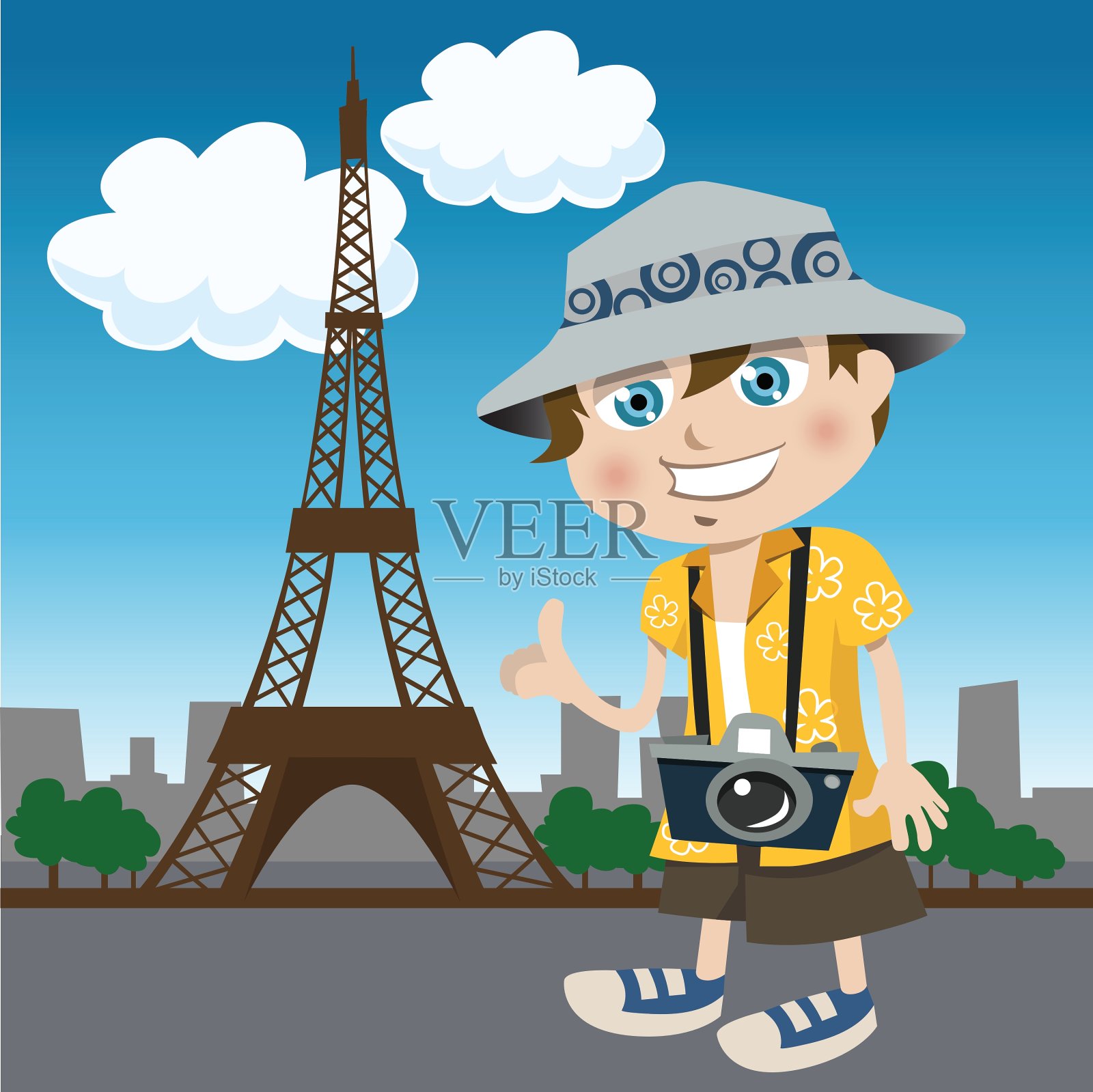 旅游的人插画图片素材