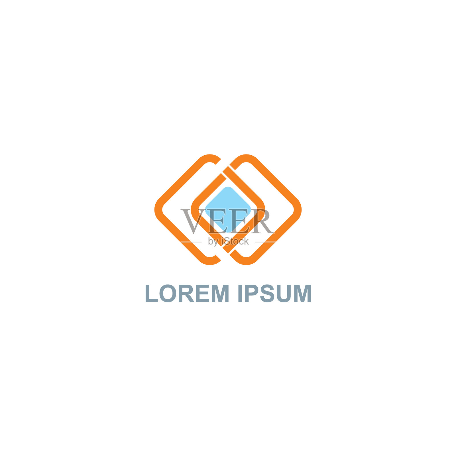 广场连接标识图标素材