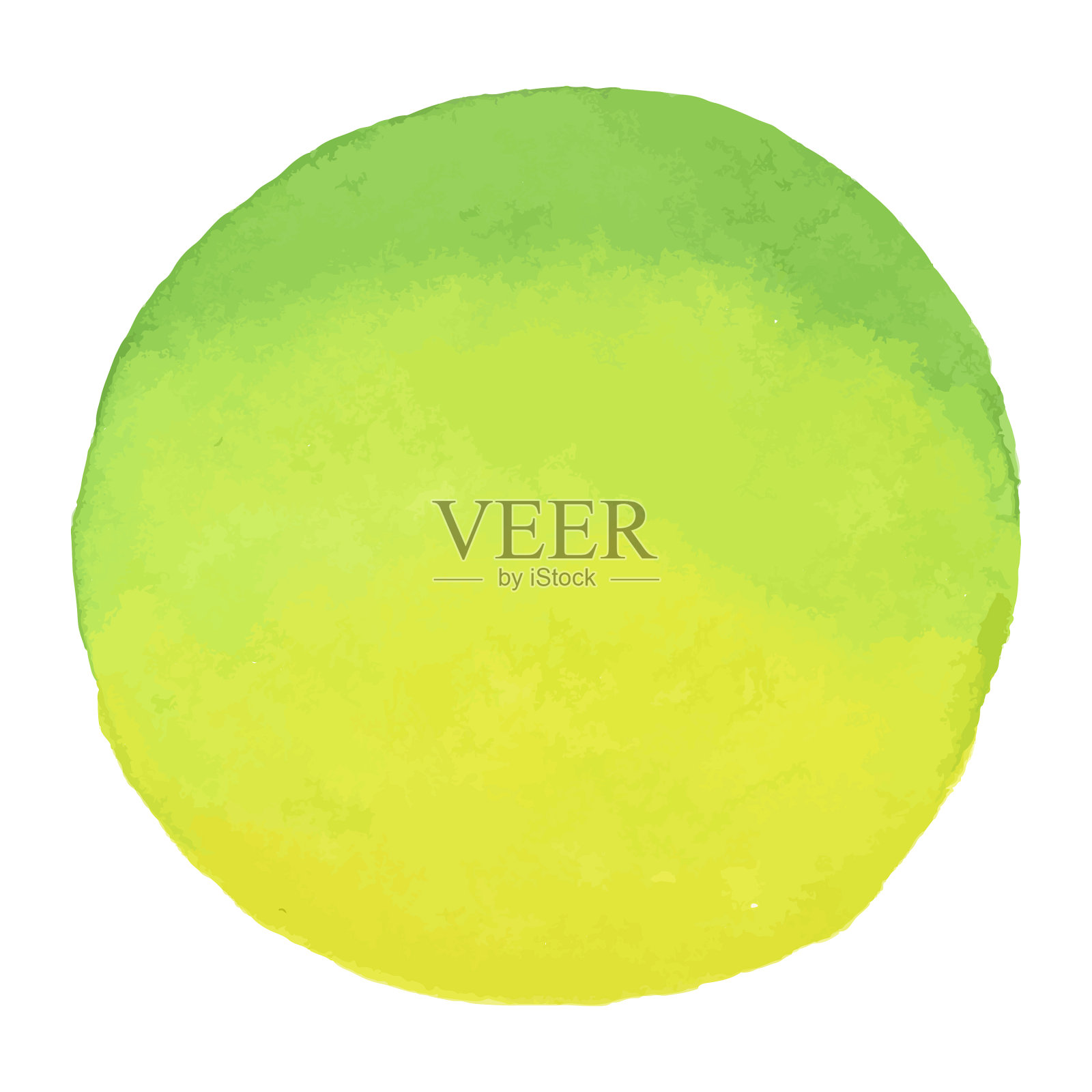 明亮的绿色-黄色水彩横幅污点设计元素图片