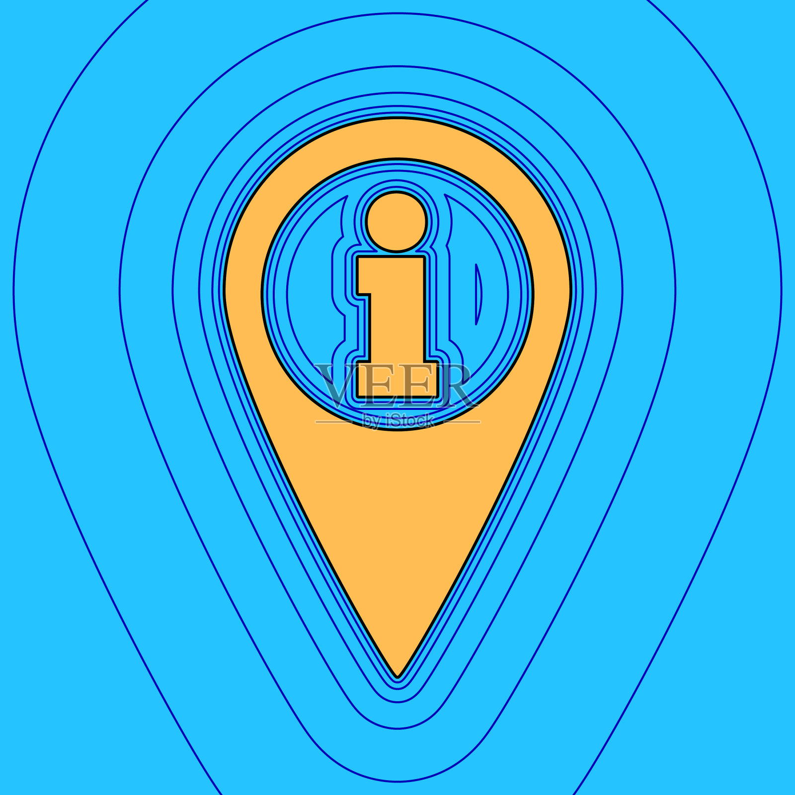 地图指针与信息标志沙图标素材