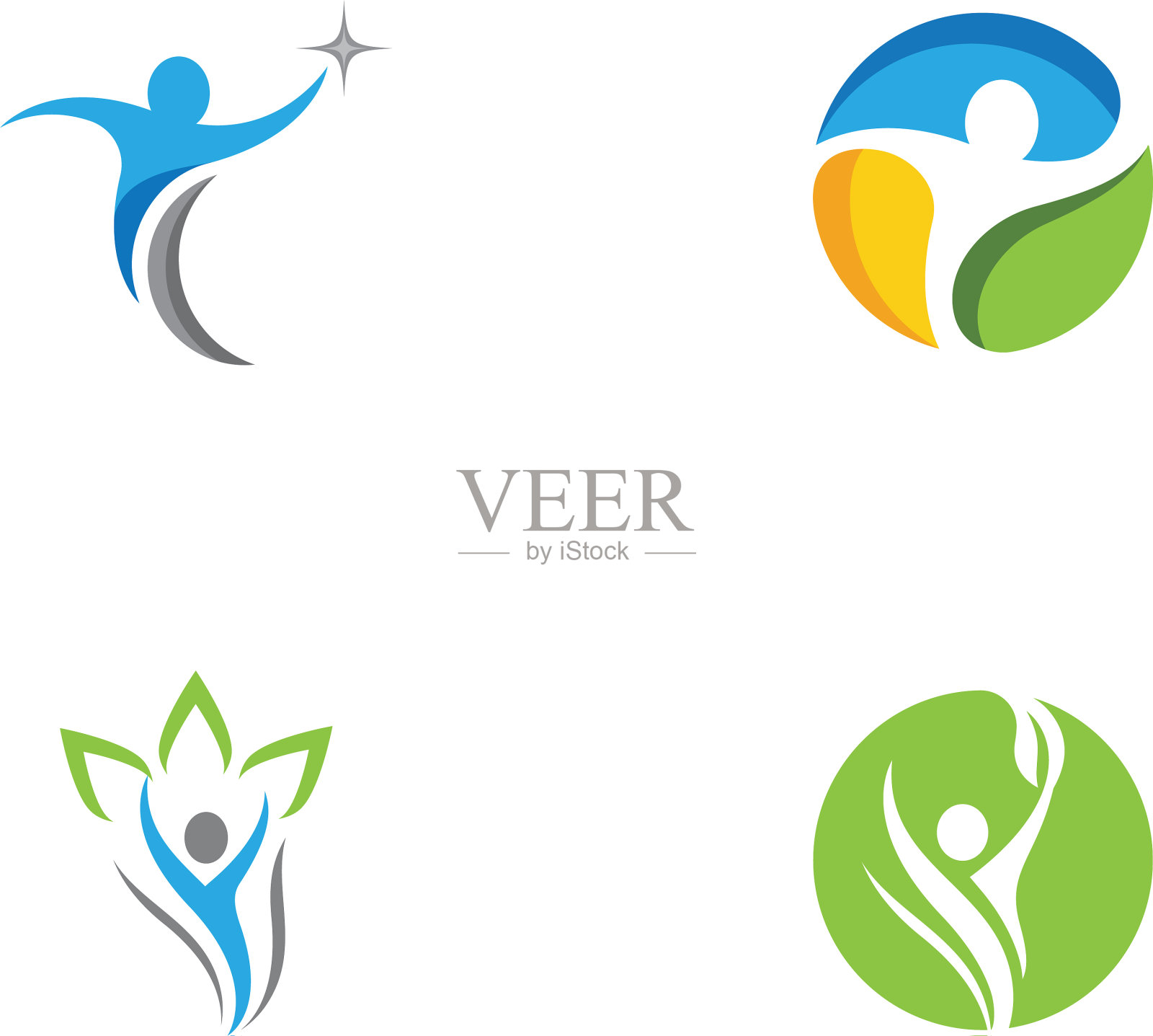 人物标志标志插画图片素材