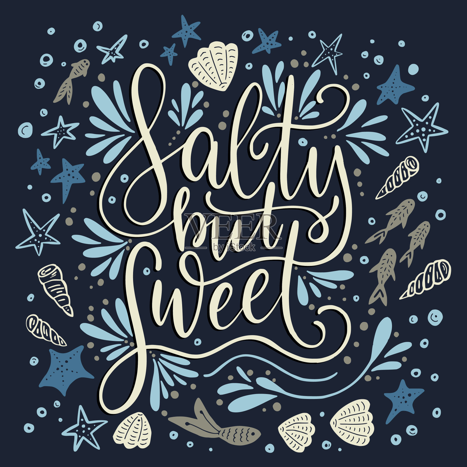 咸而甜的字母卡片插画图片素材