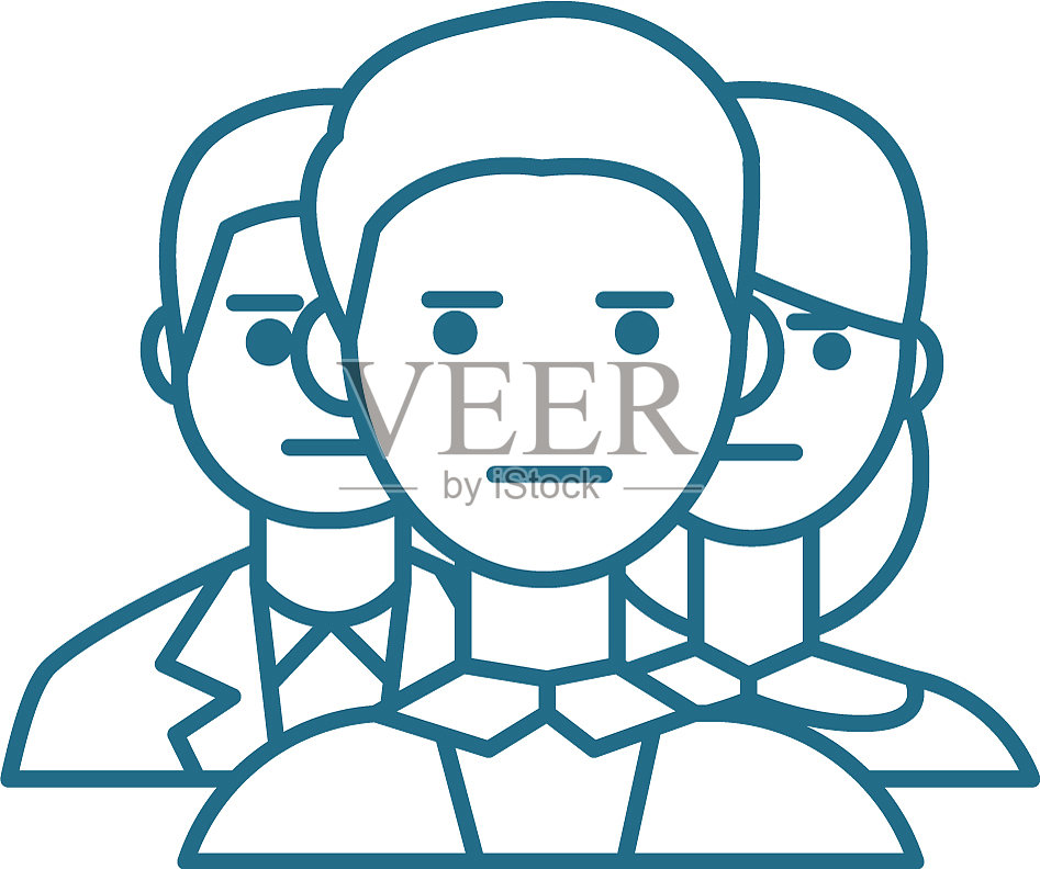 忠诚客户线性图标忠诚概念设计元素图片