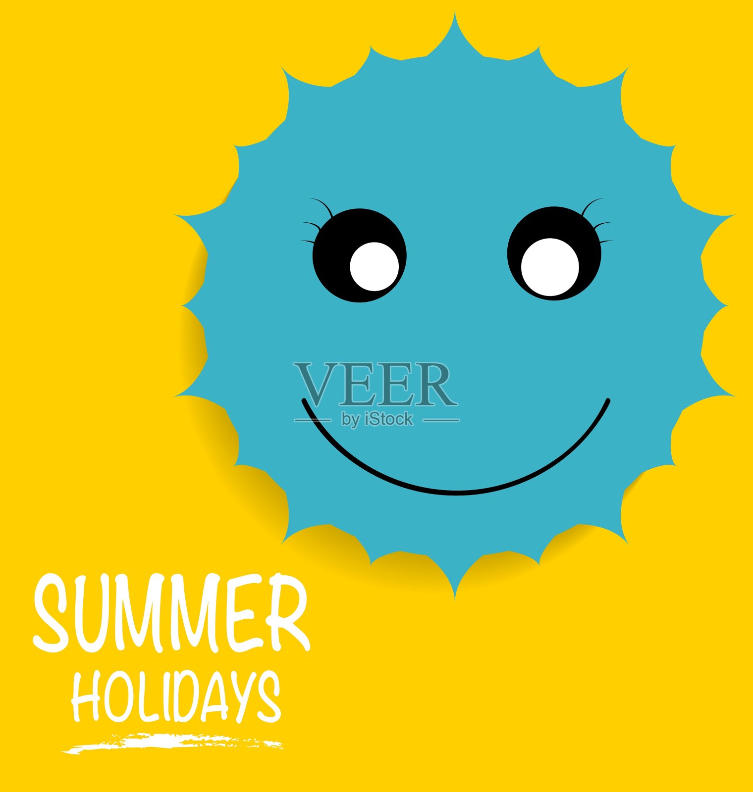 暑假的背景插画图片素材