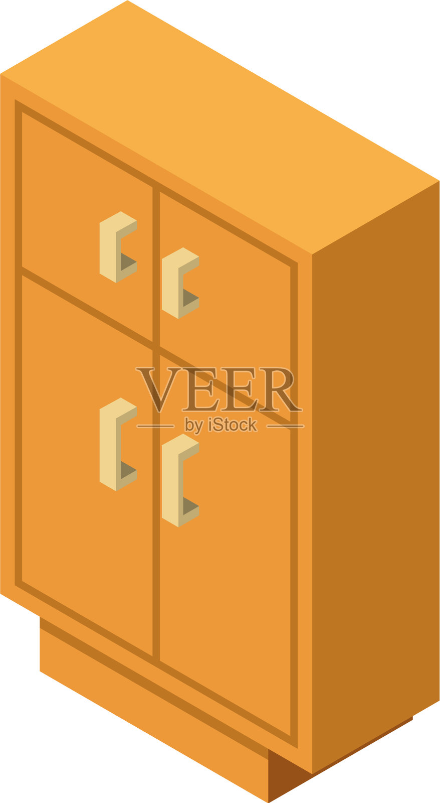 衣柜图标等距风格插画图片素材