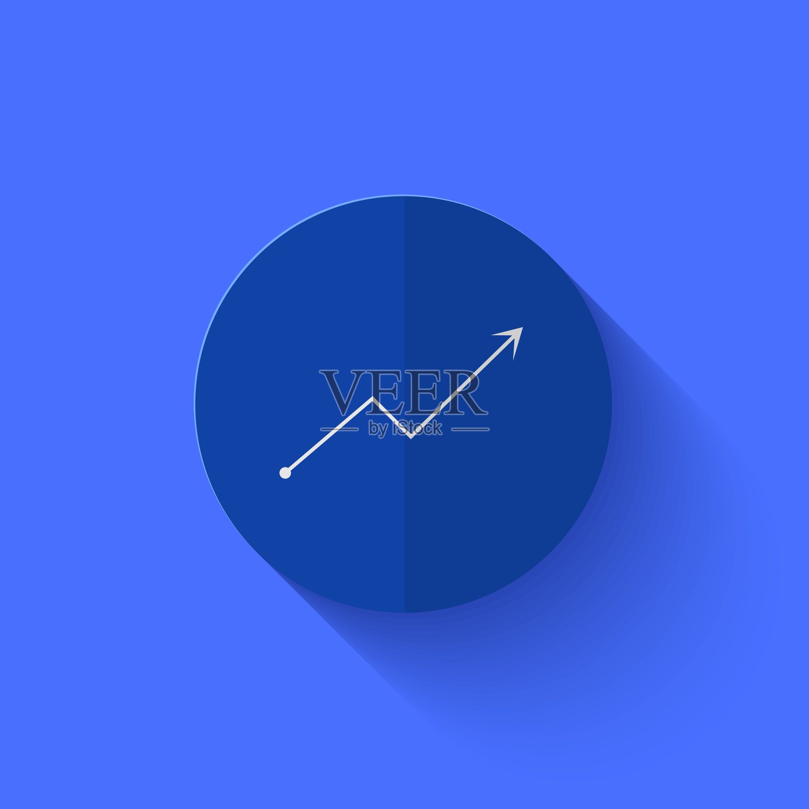 现代扁平的蓝色圆圈图标图标素材