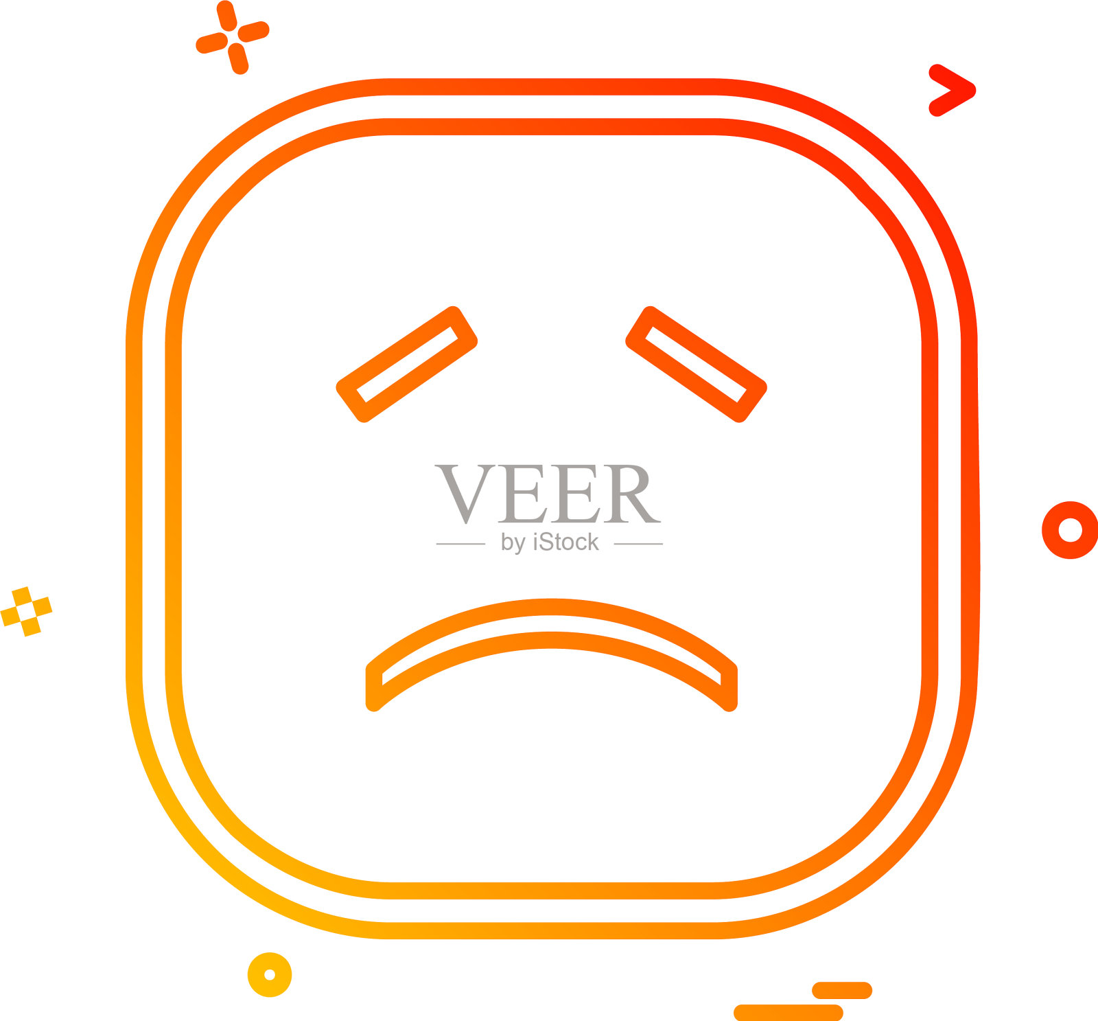 悲伤的表情符号设计图标素材