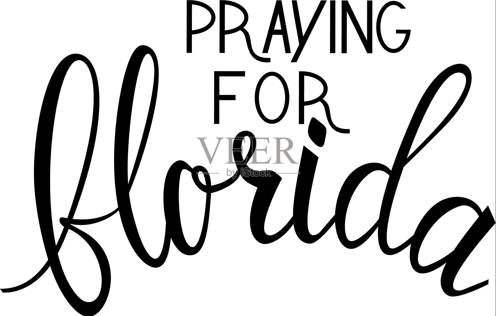 为佛罗里达短信祈祷插画图片素材