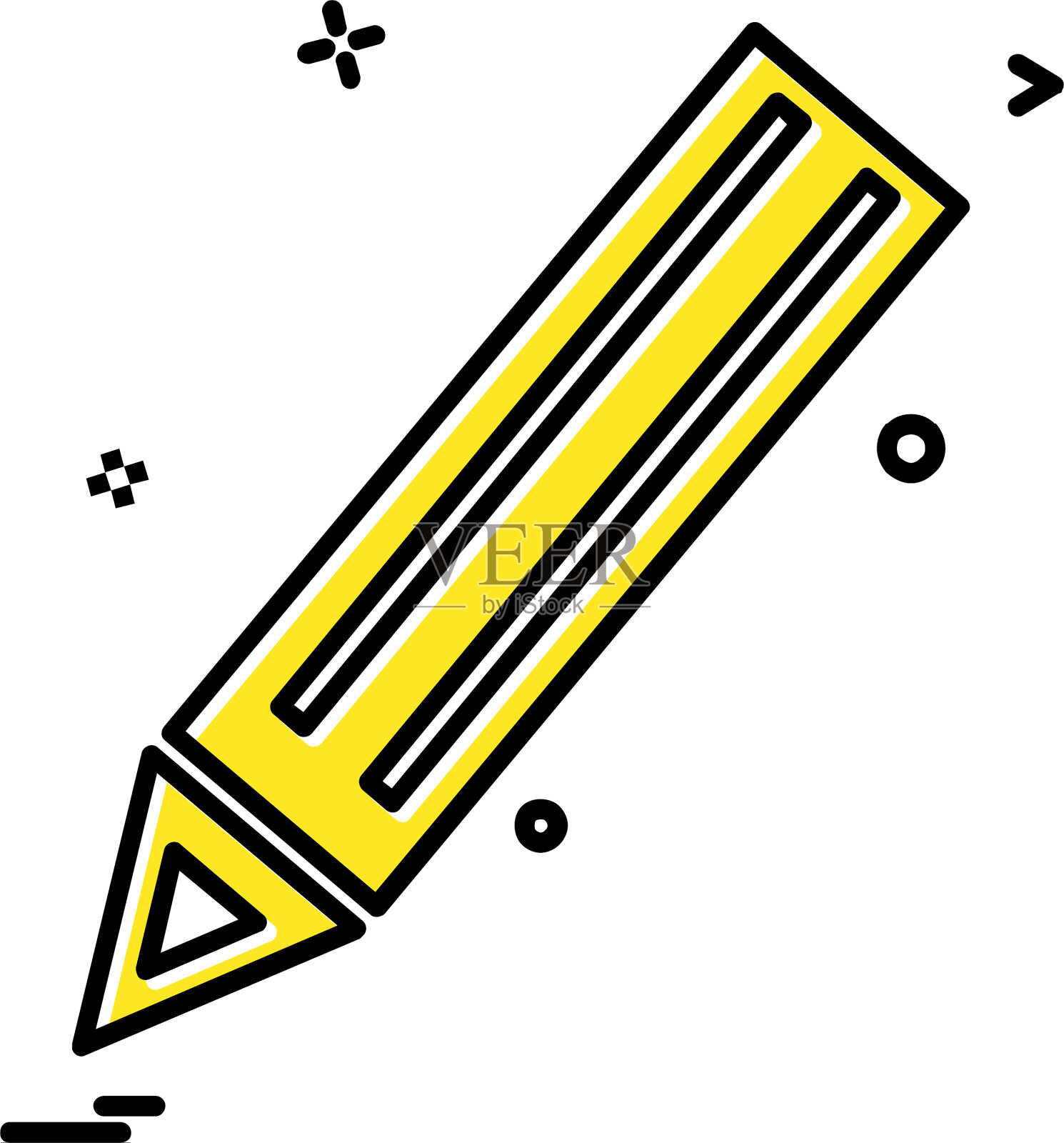 铅笔图标设计插画图片素材