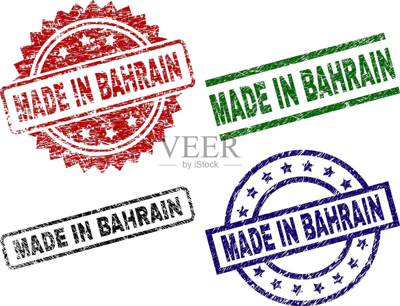 损坏的纹理巴林印章插画图片素材