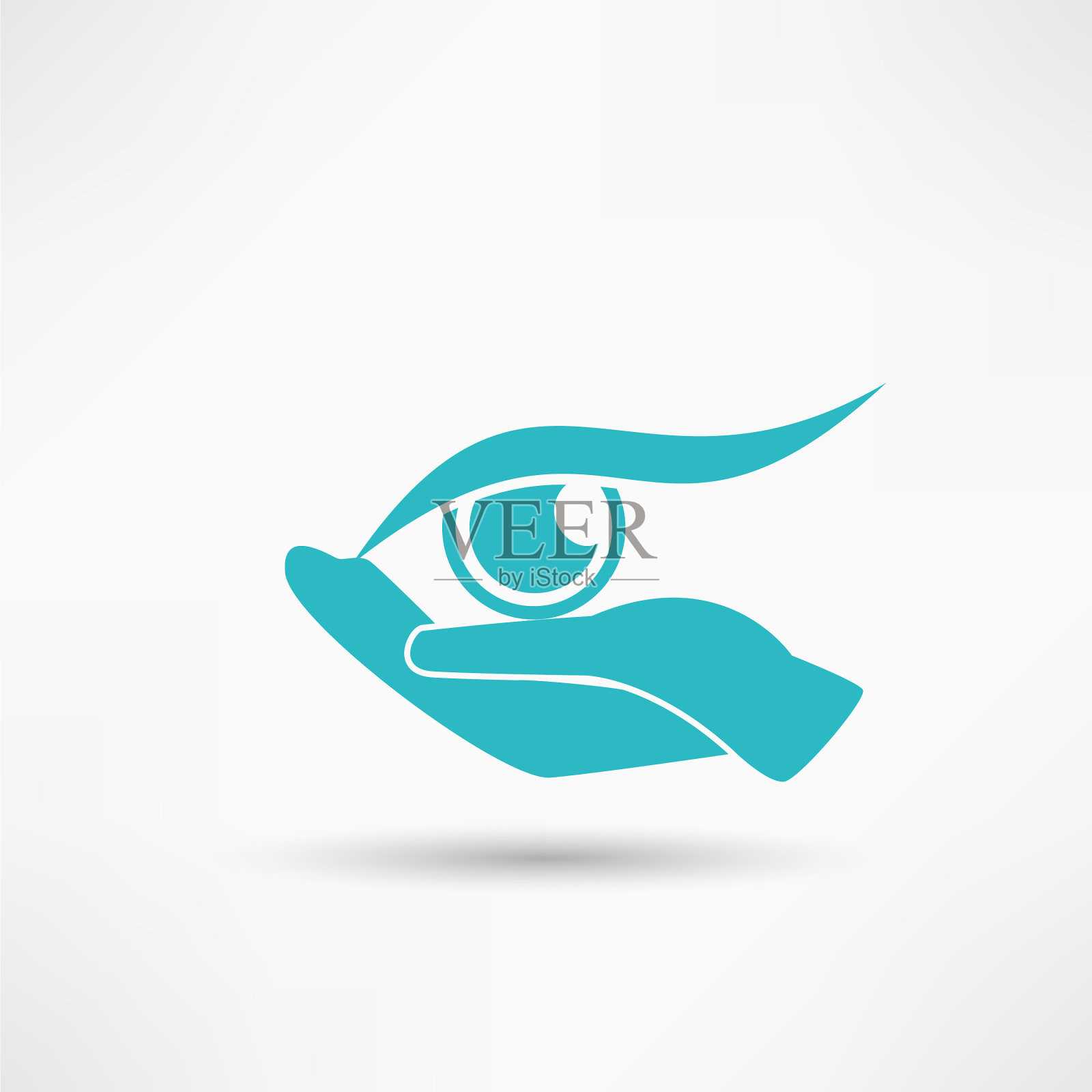 保护眼睛或眼科医生的概念插画图片素材