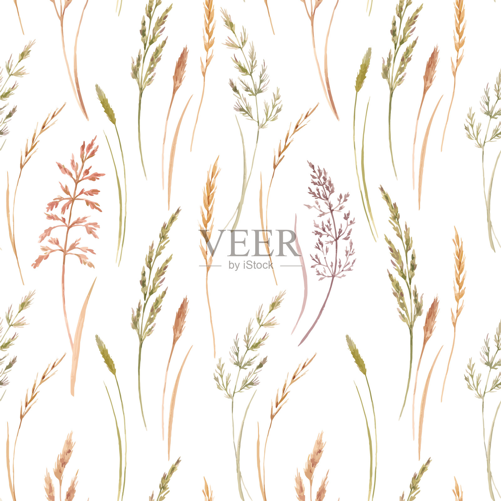 野地草图案插画图片素材