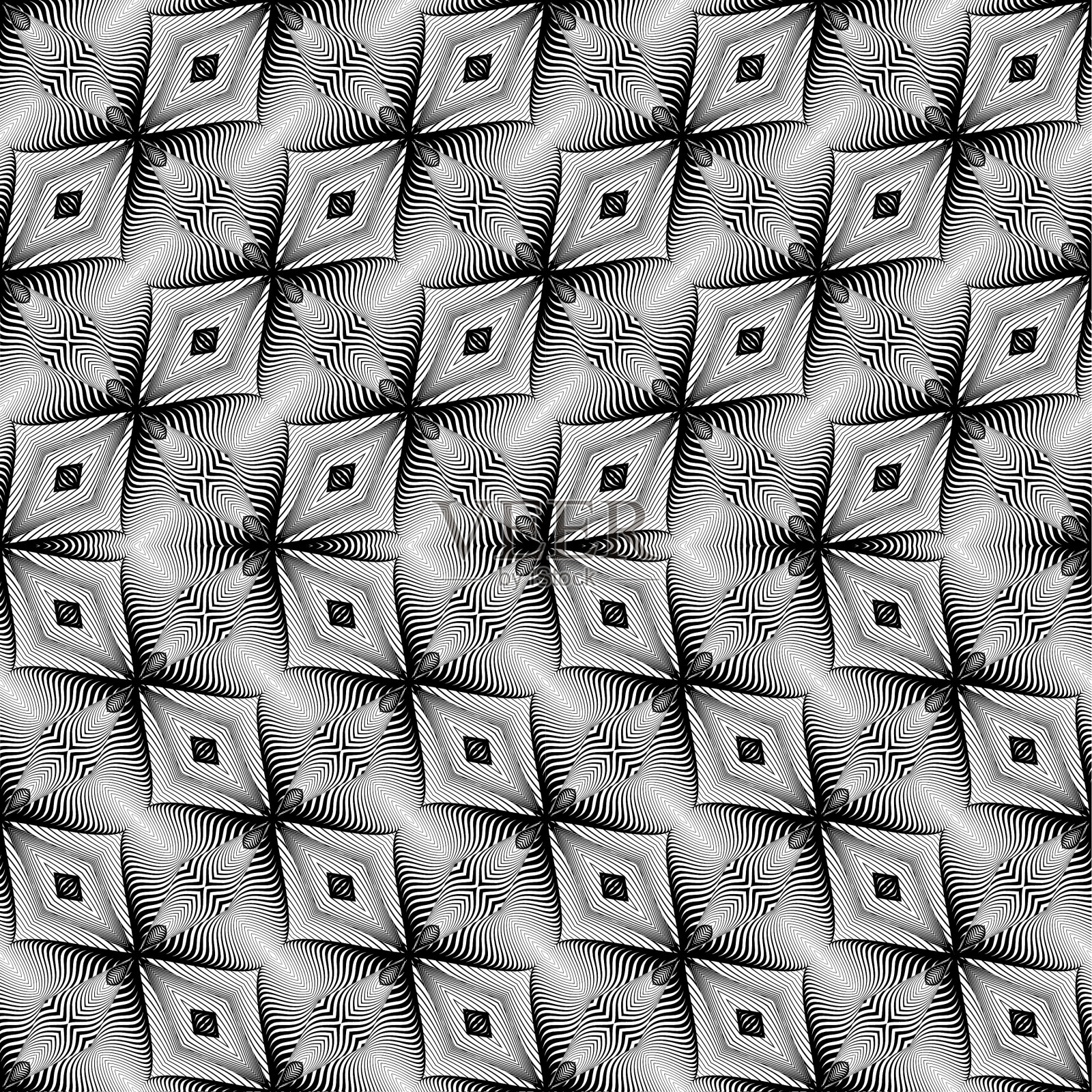 无缝单色花边图案设计插画图片素材