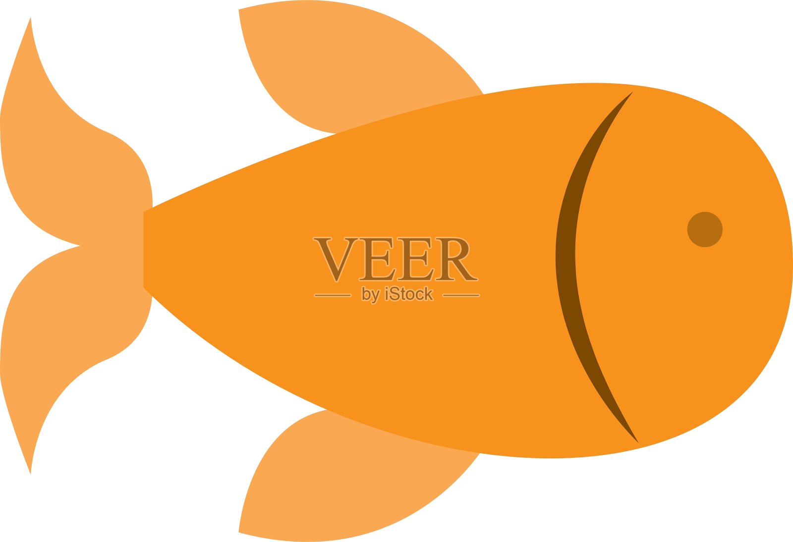 鱼类动物孤立图标插画图片素材