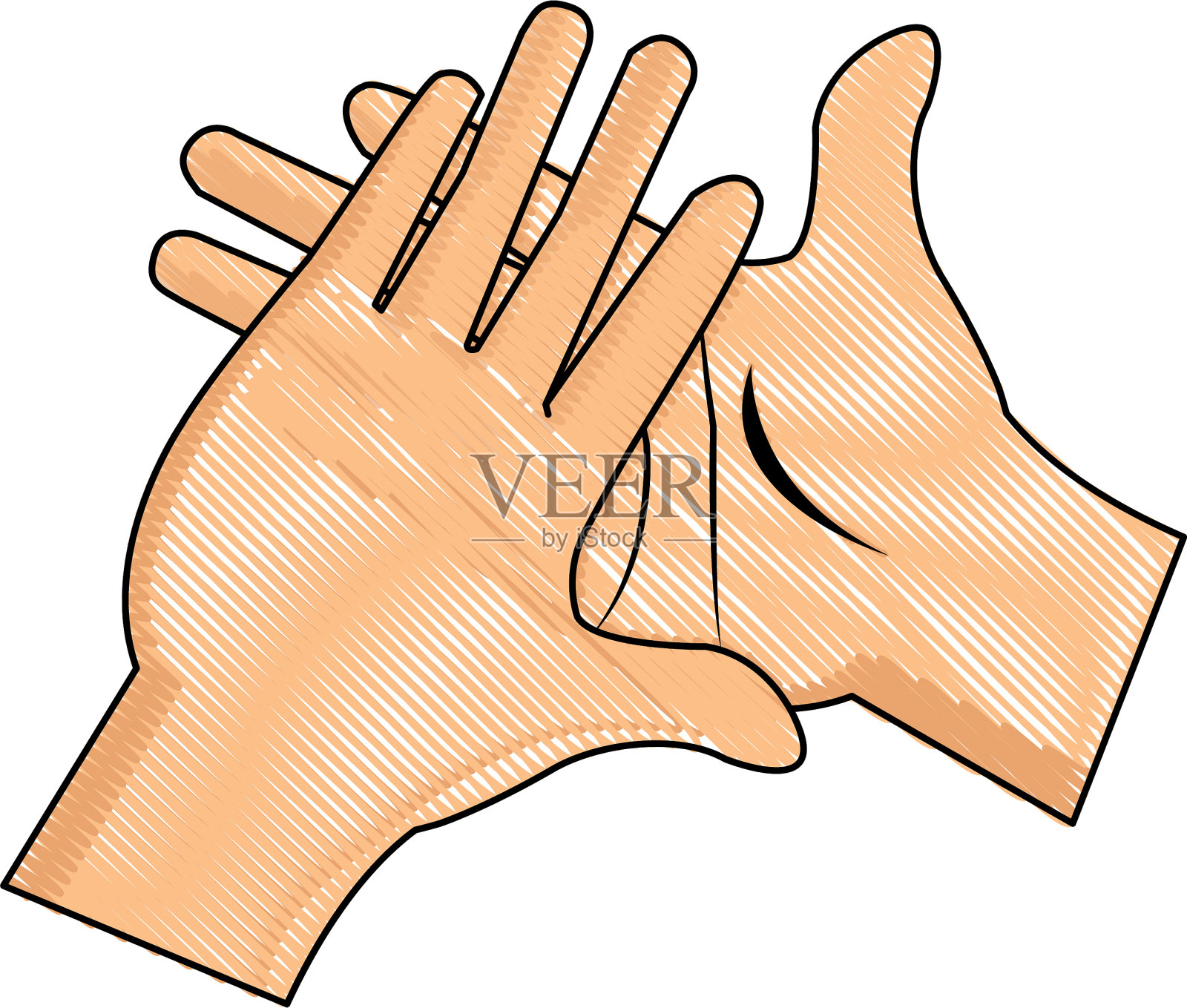 画手艺人拍手手势图标插画图片素材