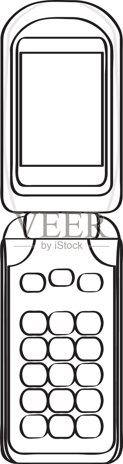 孤立的旧手机图标插画图片素材