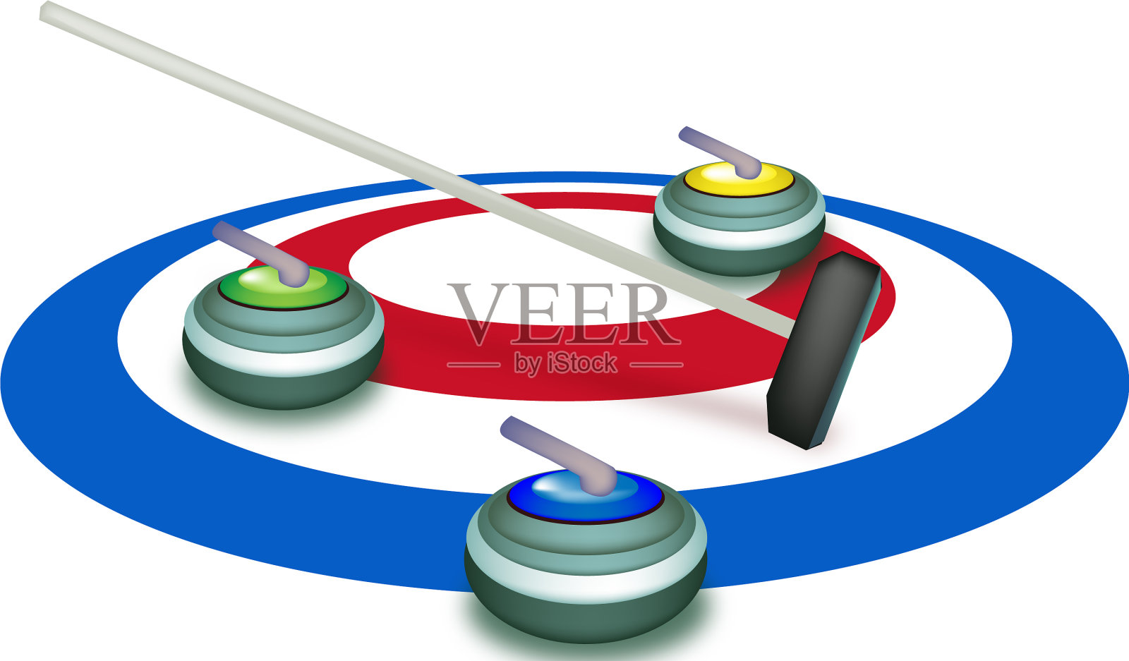 冰原上的冰壶石集设计元素图片