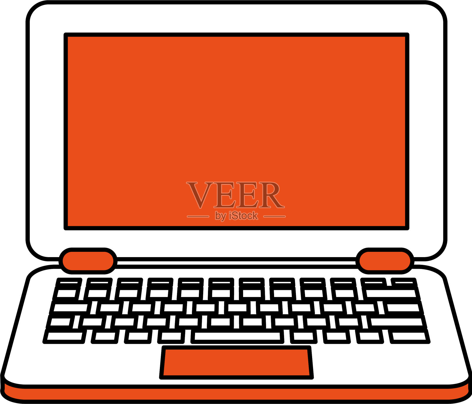 孤立的笔记本电脑设计插画图片素材