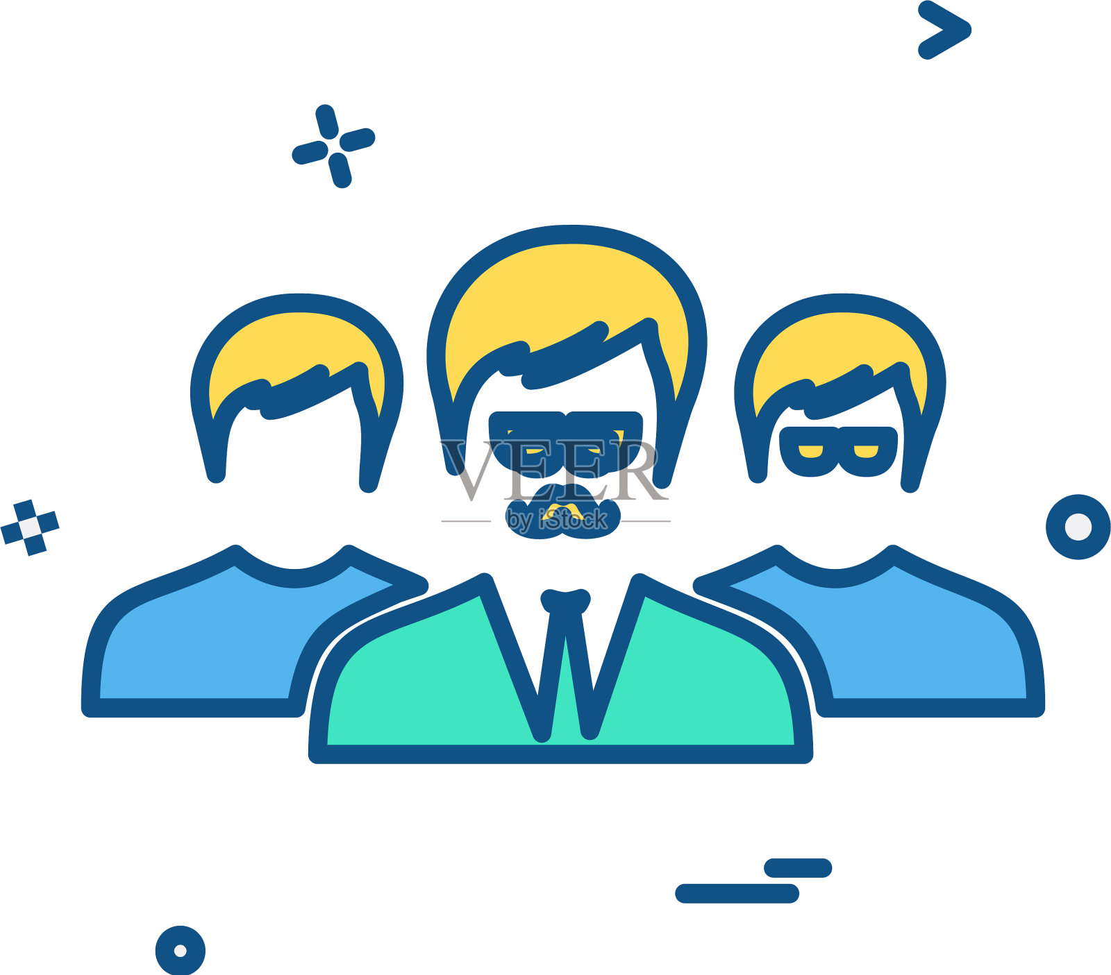 团体头像图标设计插画图片素材