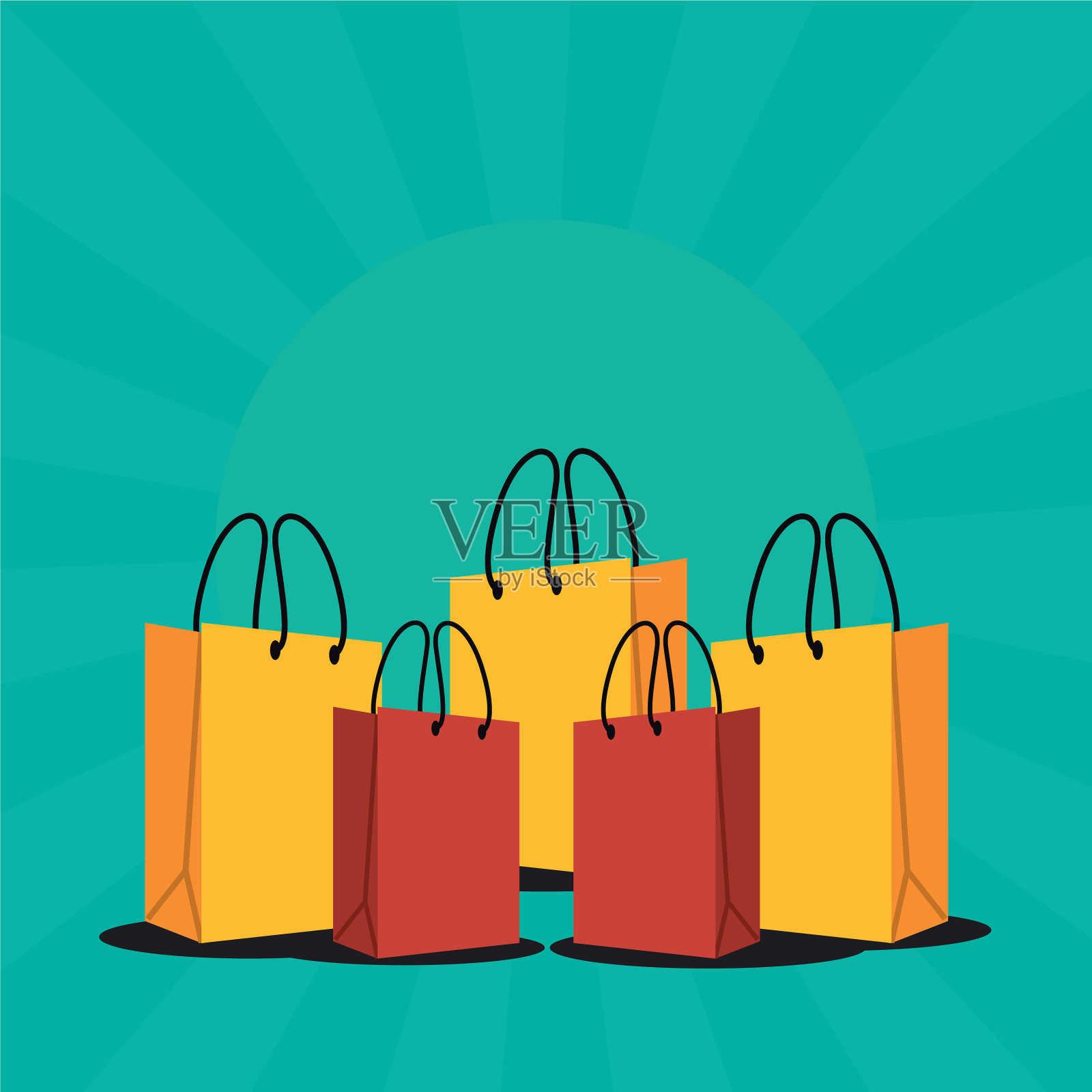 商店购物袋插画图片素材