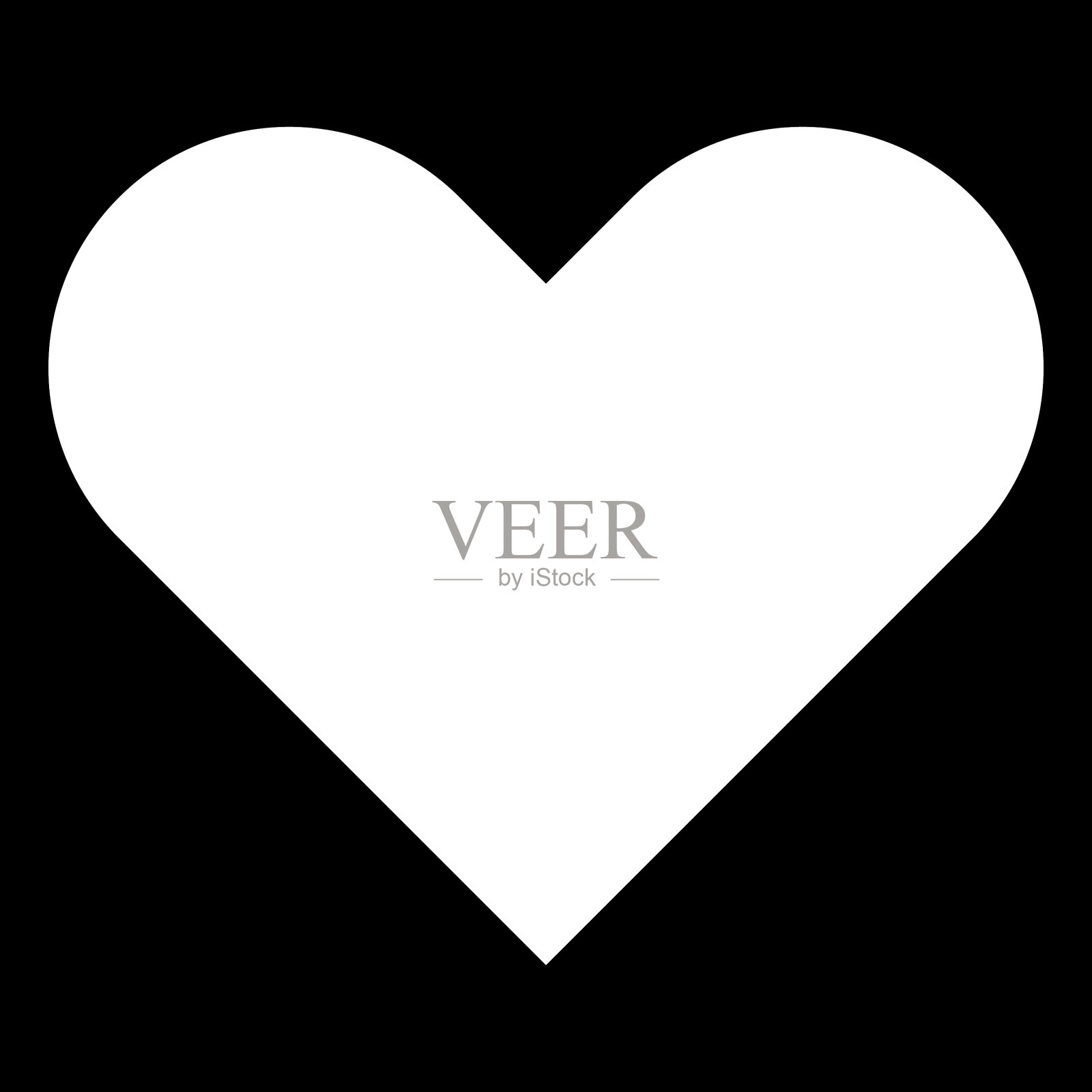 心是白色的图标插画图片素材