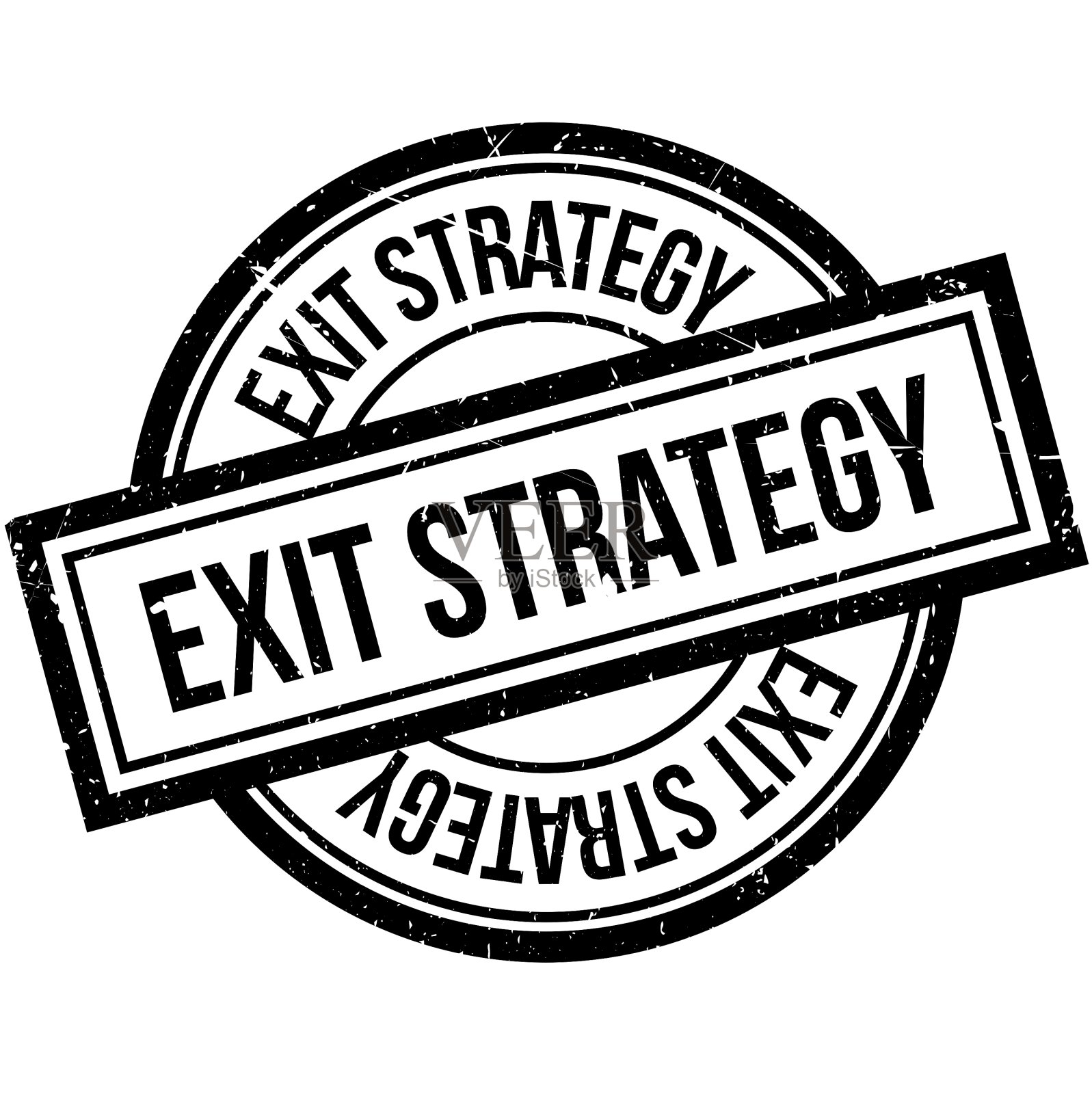 退出策略橡皮图章插画图片素材