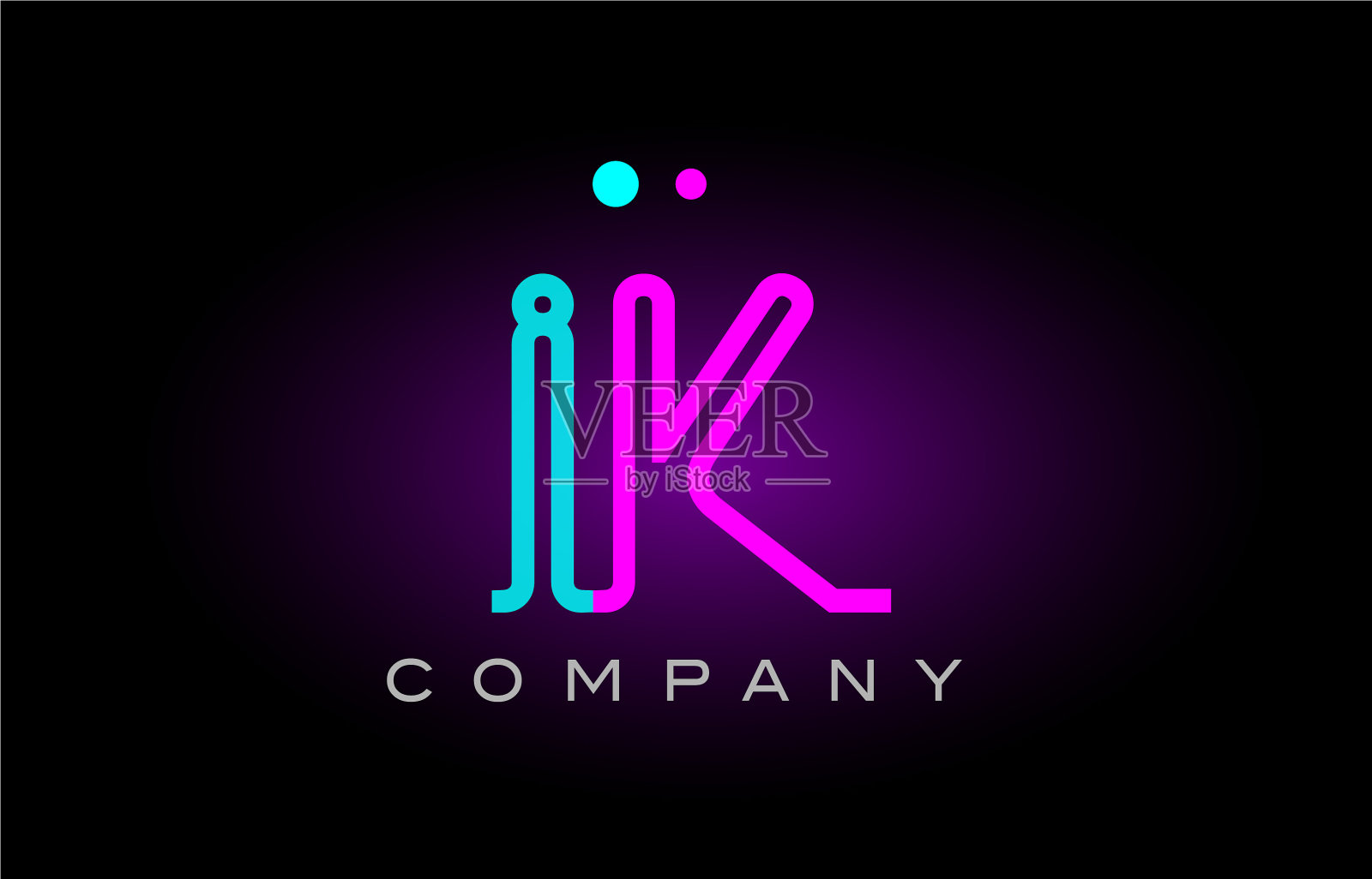 霓虹灯，字母，字母，标志，图标插画图片素材