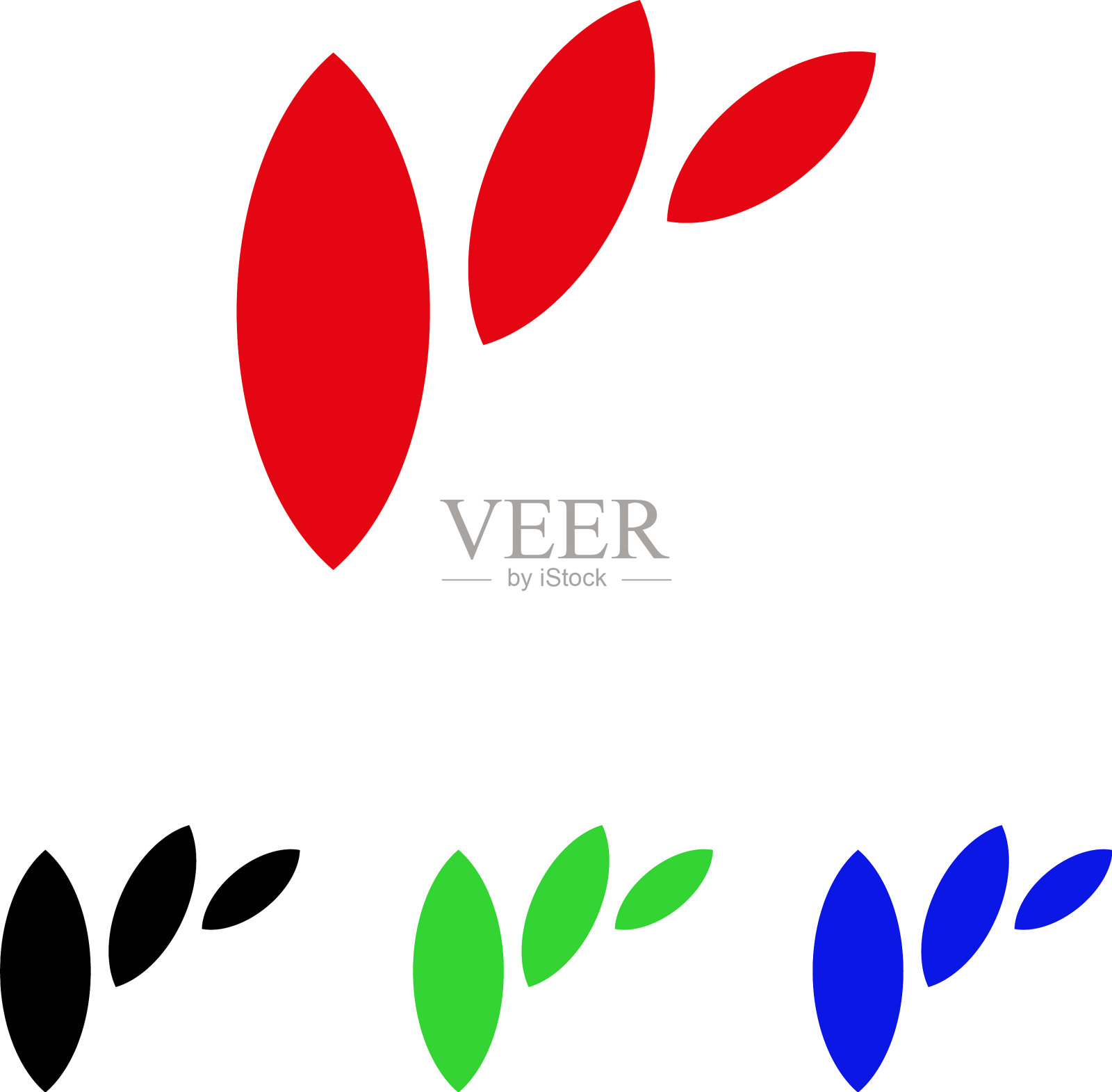 植物叶抽象图标插画图片素材