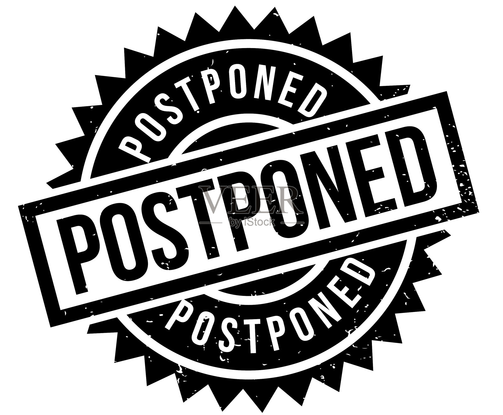 推迟了橡皮图章设计元素图片