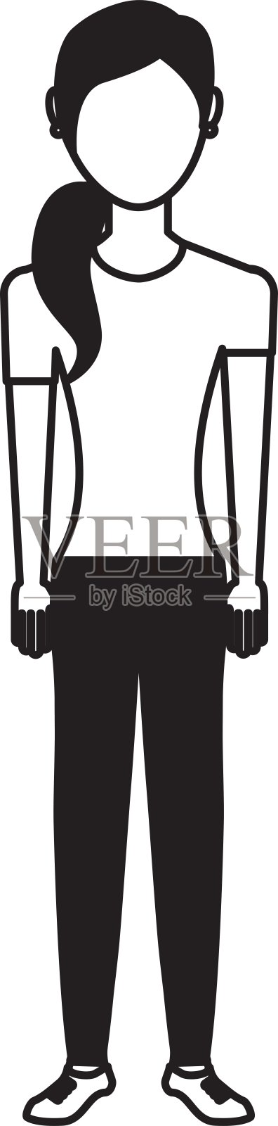 女运动员头像设计元素图片