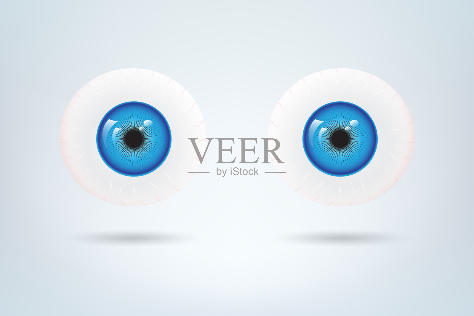 人类蓝眼睛，眼球瞳孔，医学视觉插画图片素材