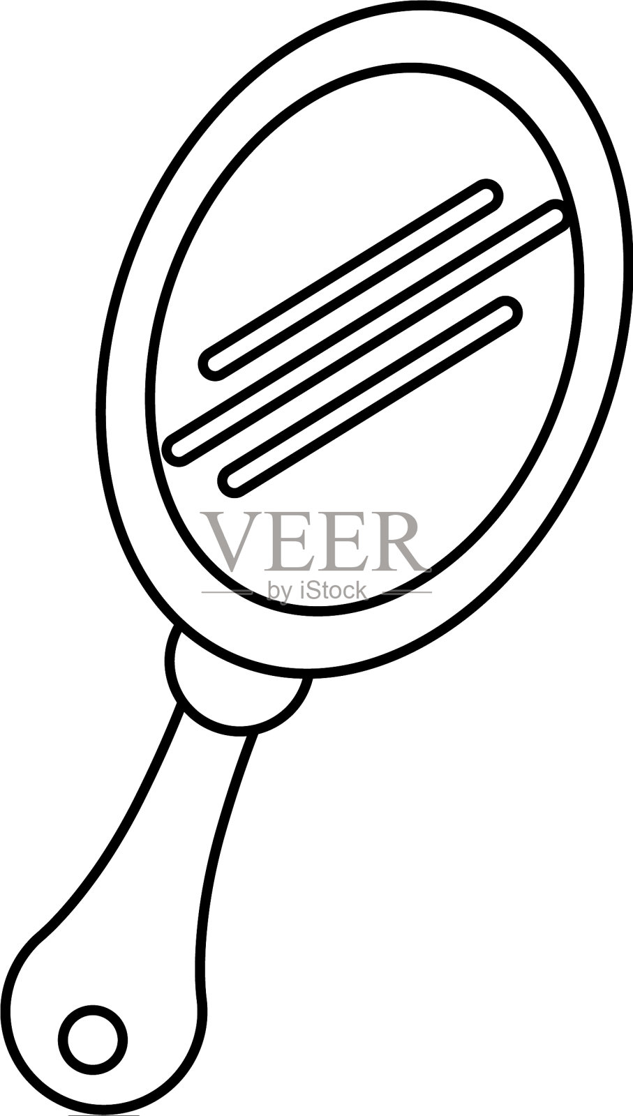 沙龙圆形镜面设计元素图片