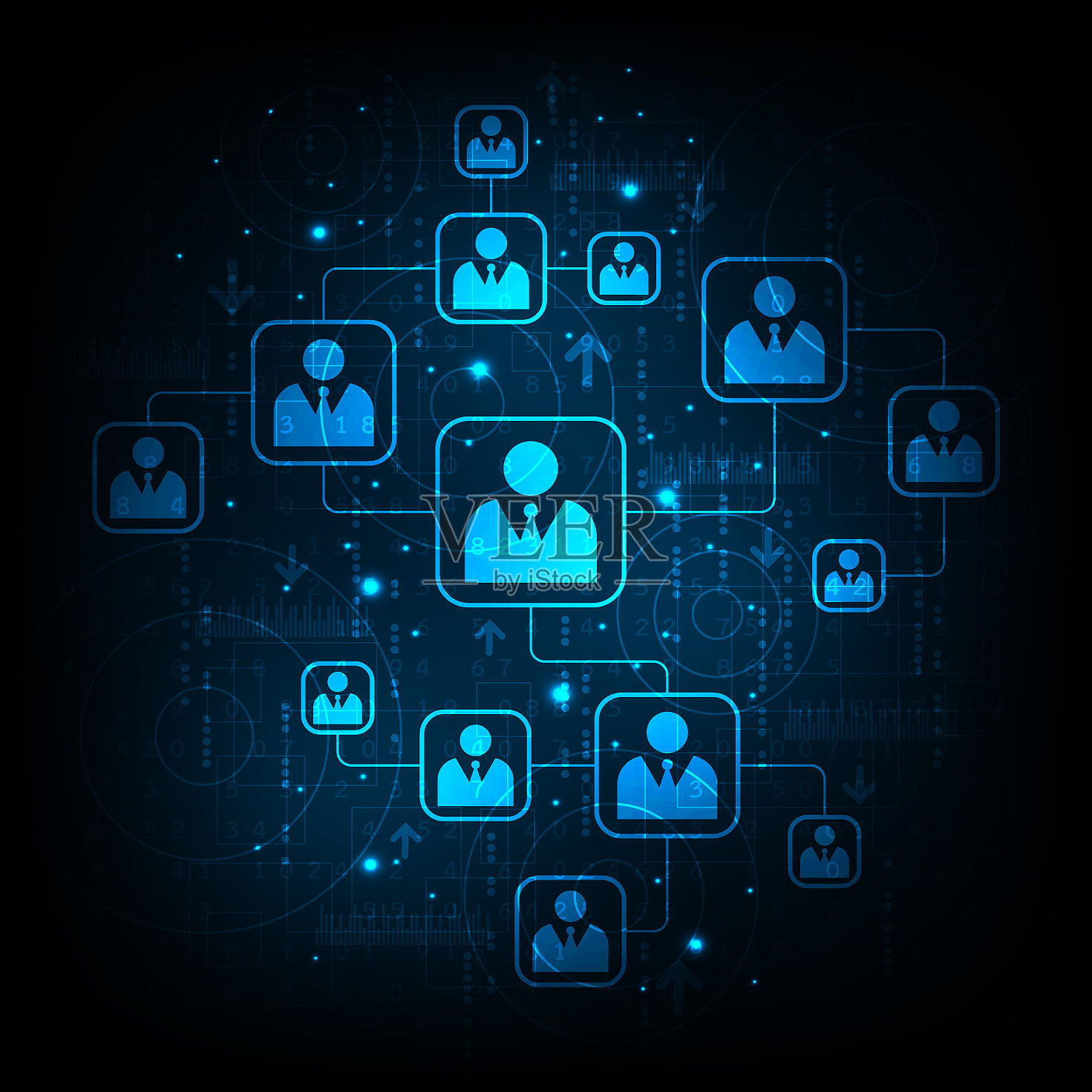 通信系统网络插画图片素材