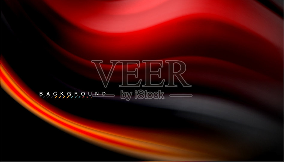 流体混合颜色波抽象插画图片素材