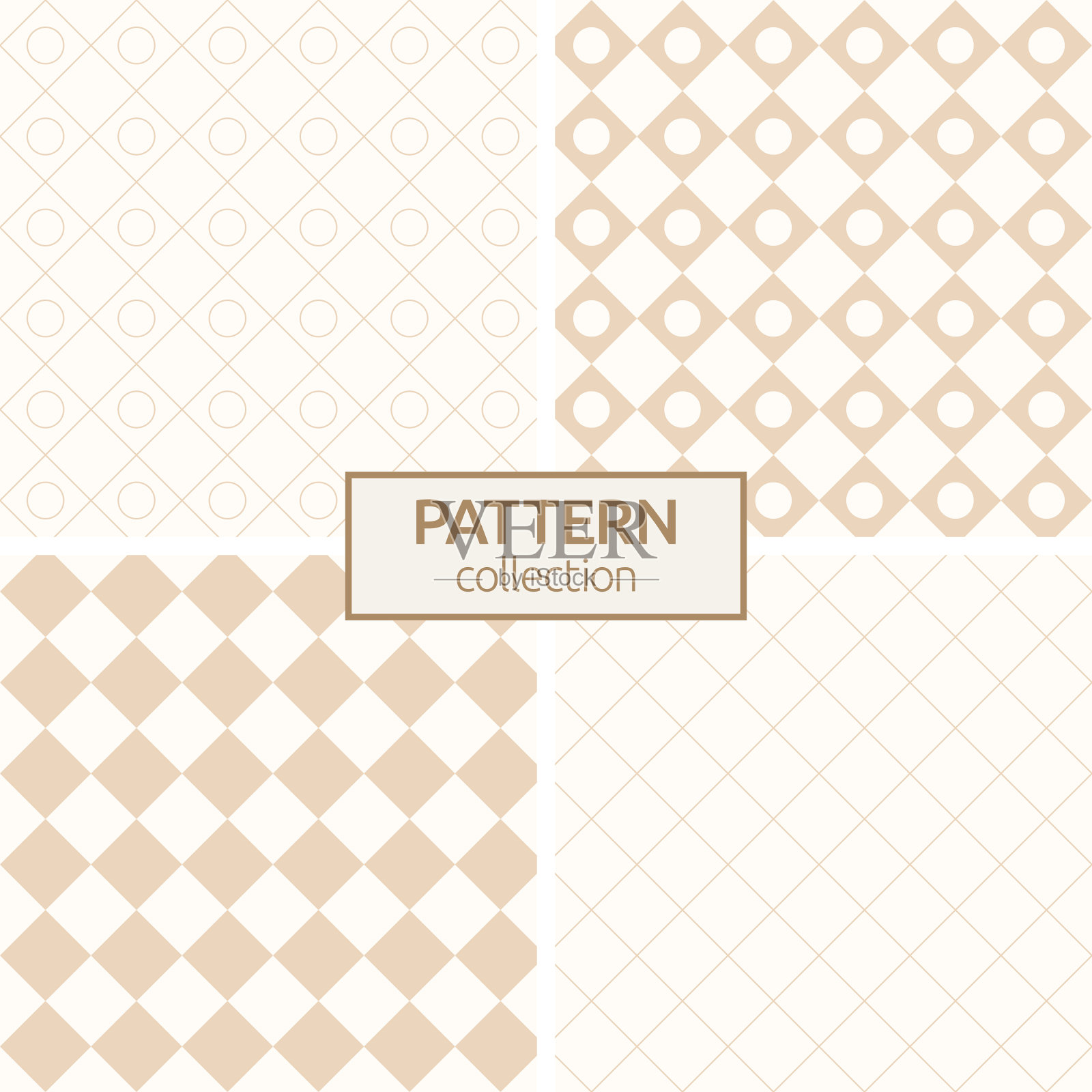 无缝模式集插画图片素材