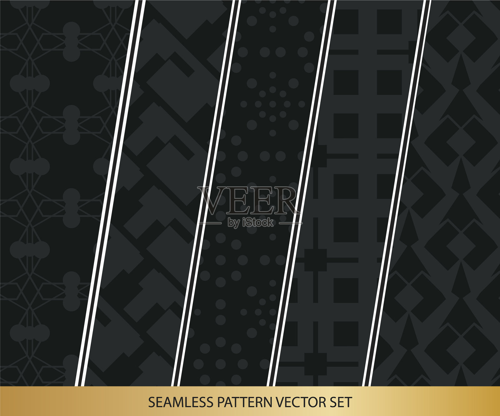 抽象概念单色几何插画图片素材